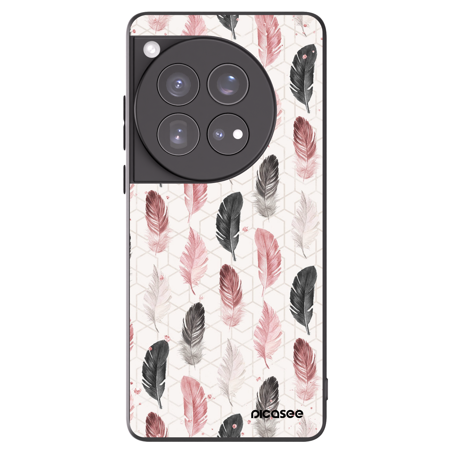 Picasee crna silikonska maskica za OnePlus 12 5G - Feather 2