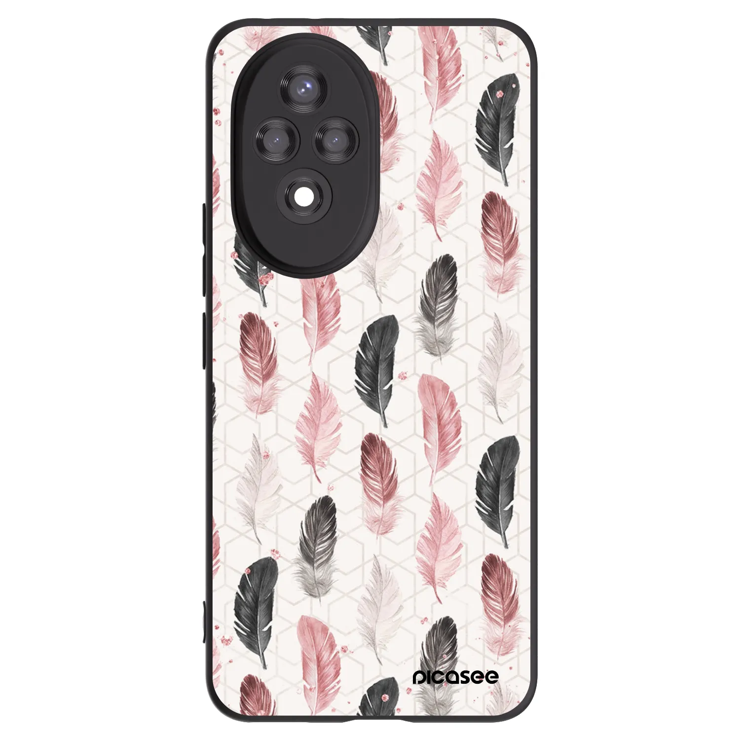 Picasee crna silikonska maskica za Honor 200 Pro 5G - Feather 2