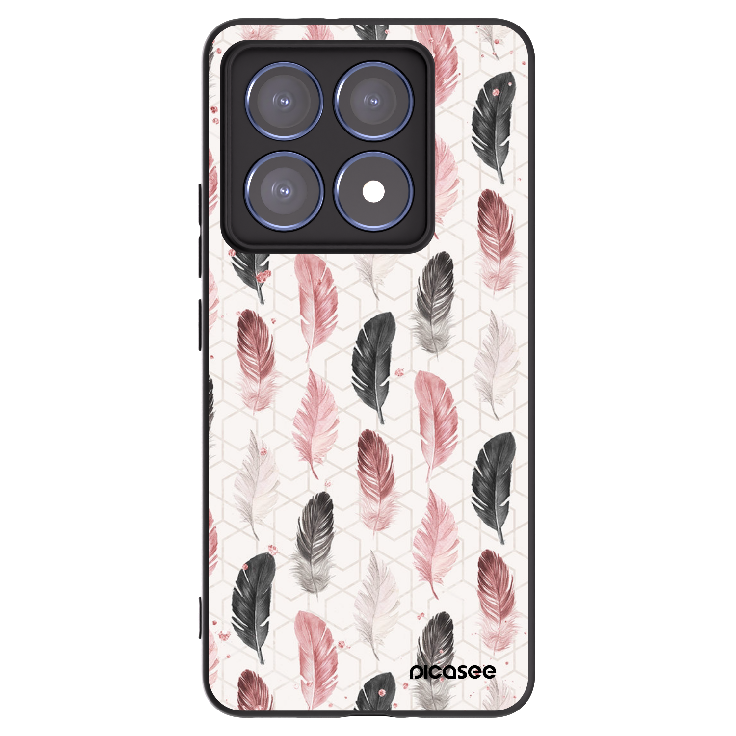 Picasee crna silikonska maskica za Xiaomi 14T Pro - Feather 2