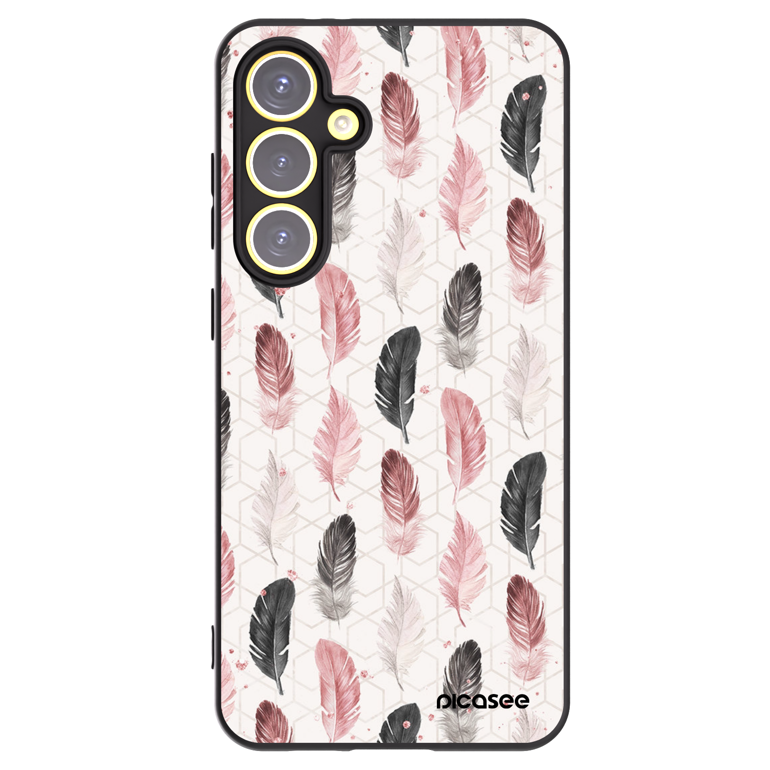 Picasee crna silikonska maskica za Samsung Galaxy S24 FE S721B - Feather 2