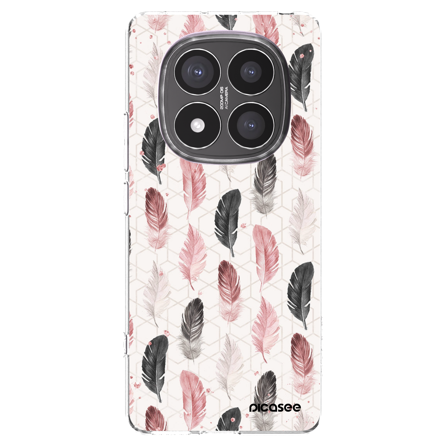 Picasee silikonska prozirna maskica za Xiaomi Redmi Note 14 Pro+ 5G - Feather 2