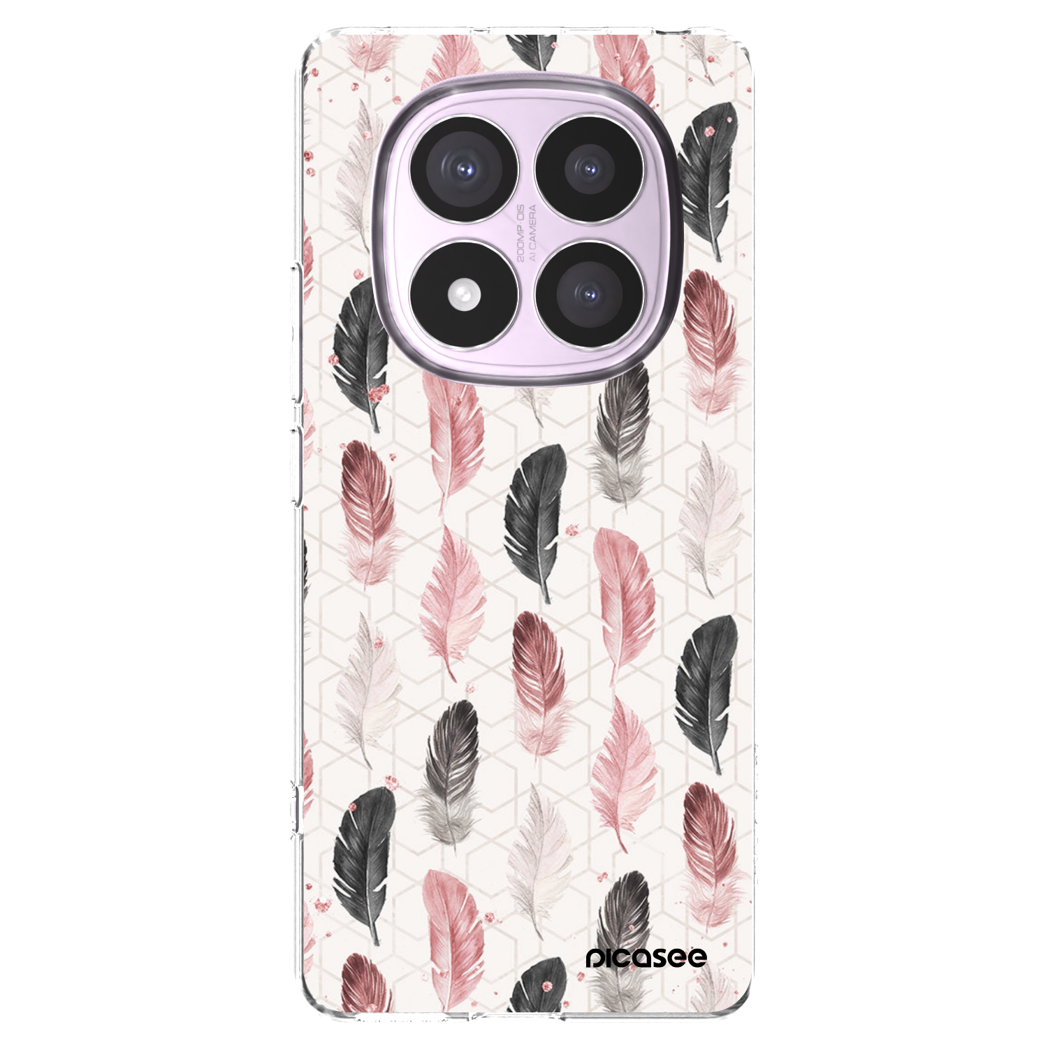 Picasee silikonska prozirna maskica za Xiaomi Redmi Note 14 Pro 5G - Feather 2