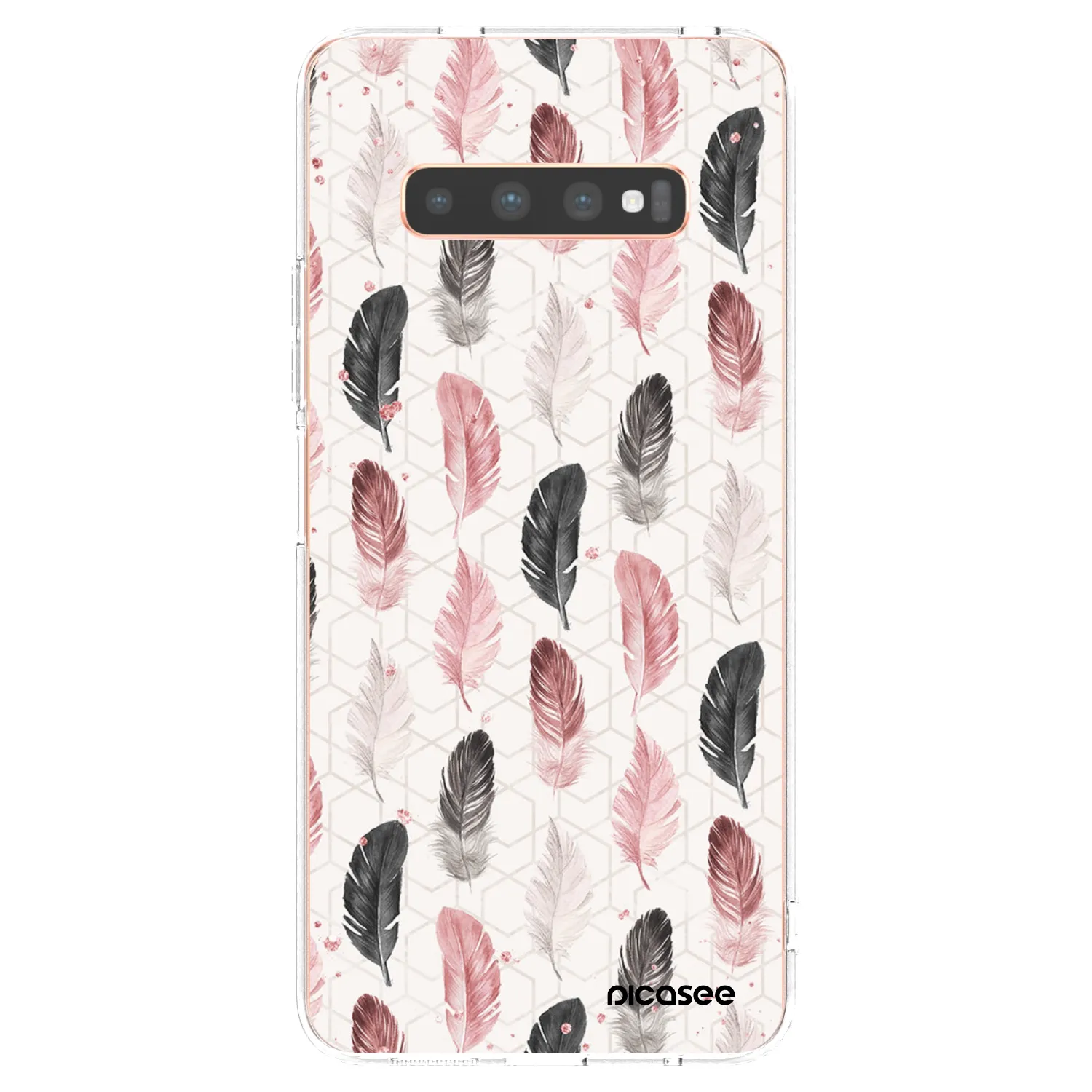 Picasee silikonska prozirna maskica za Samsung Galaxy S10 Plus G975 - Feather 2