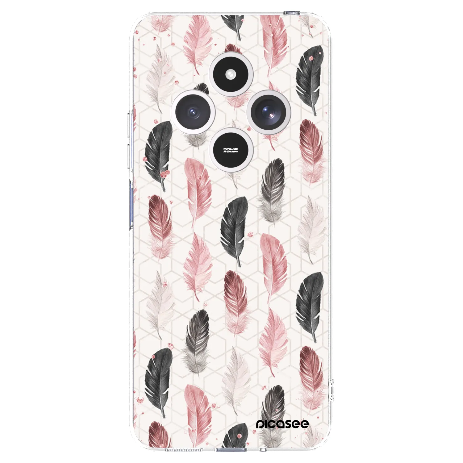 Picasee silikonska prozirna maskica za Xiaomi Redmi 14C - Feather 2