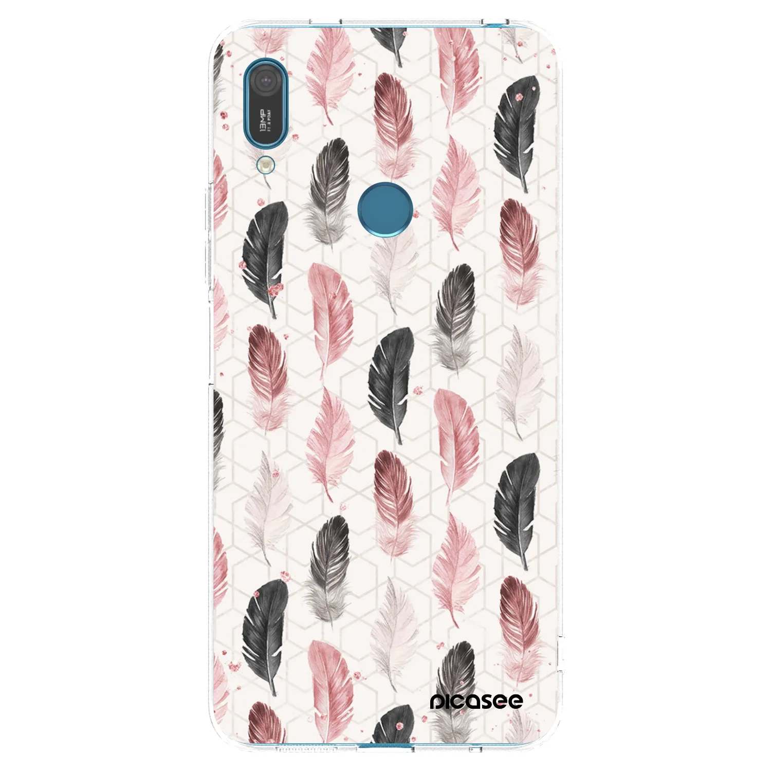 Picasee silikonska prozirna maskica za Huawei Y7 2019 - Feather 2
