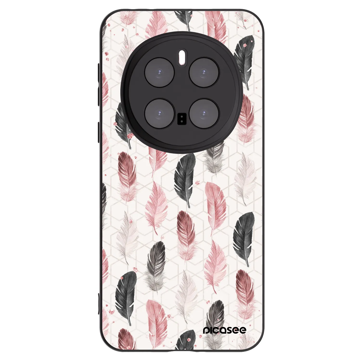 Picasee crna silikonska maskica za Honor Magic7 Pro 5G - Feather 2