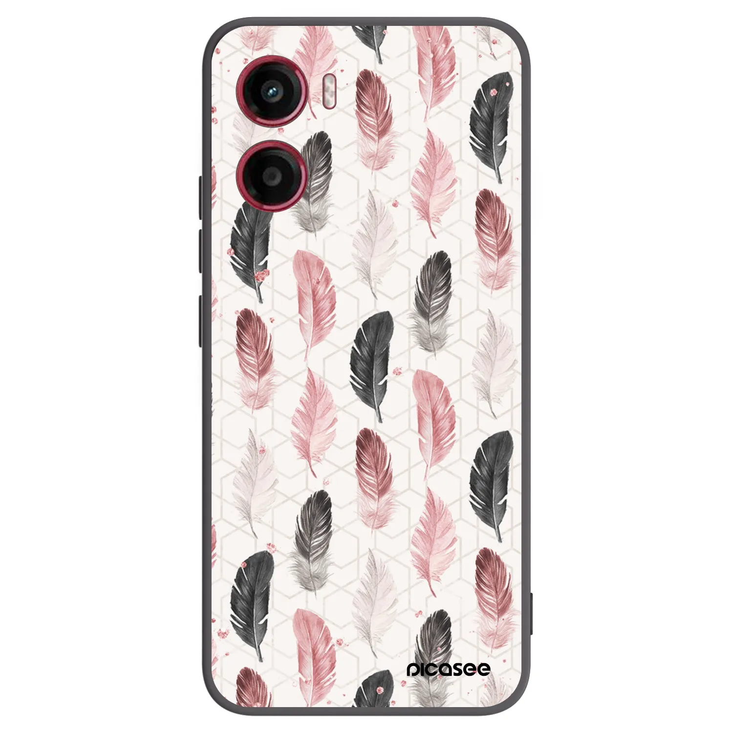 Picasee crna silikonska maskica za Motorola Moto G05 - Feather 2