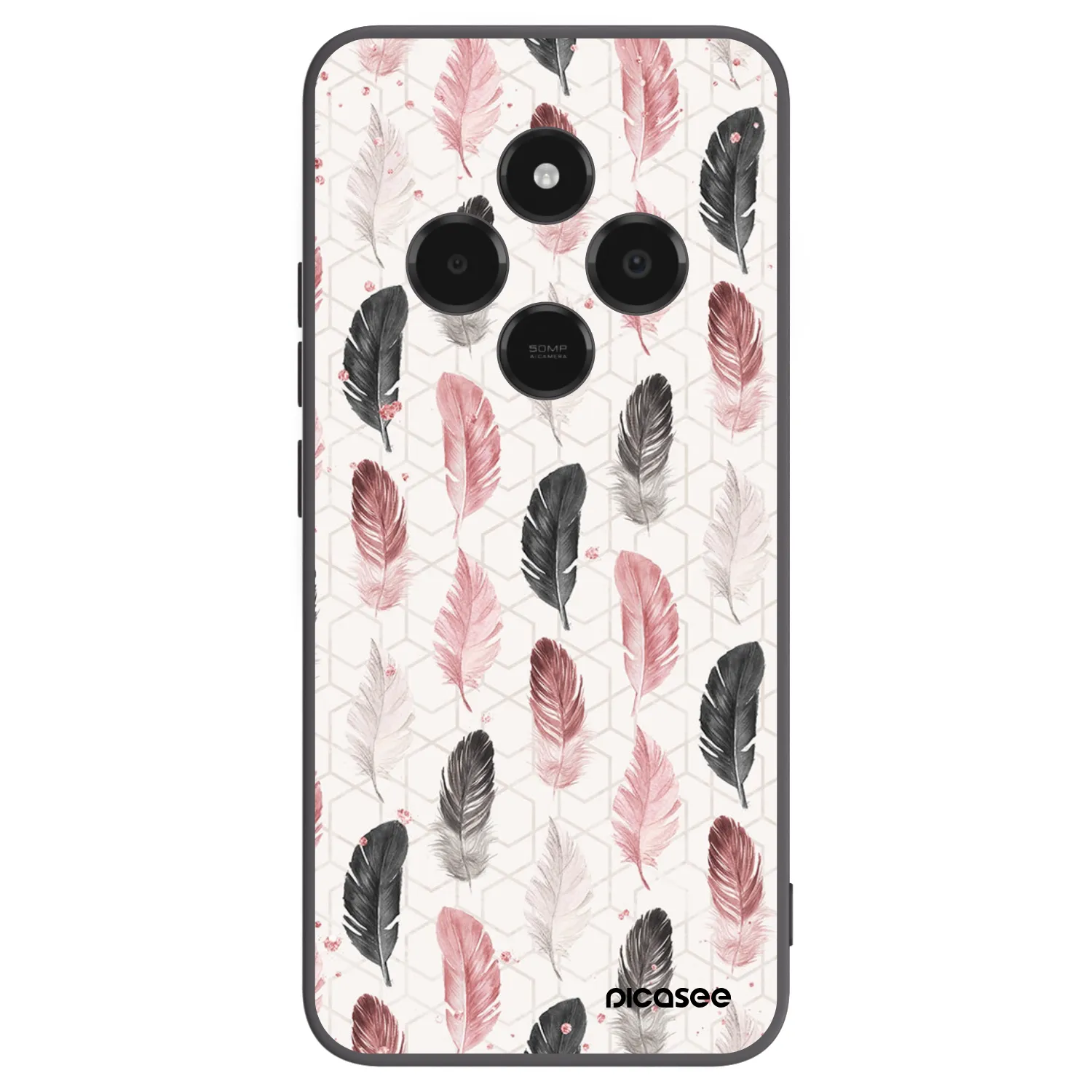 Picasee crna silikonska maskica za Xiaomi Poco C75 - Feather 2