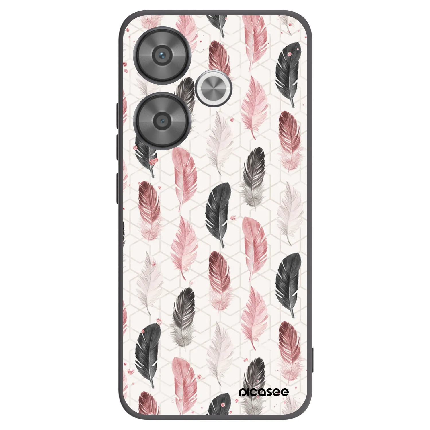 Picasee crna silikonska maskica za Xiaomi Poco F6 - Feather 2