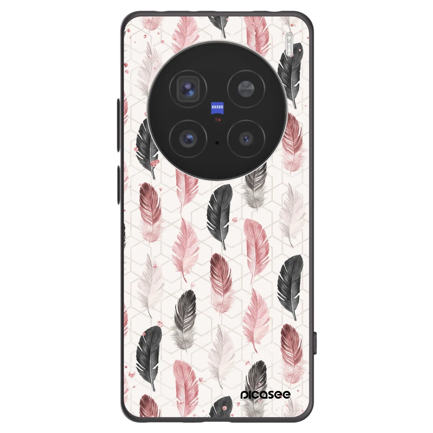 Picasee crna silikonska maskica za Vivo X200 Pro - Feather 2