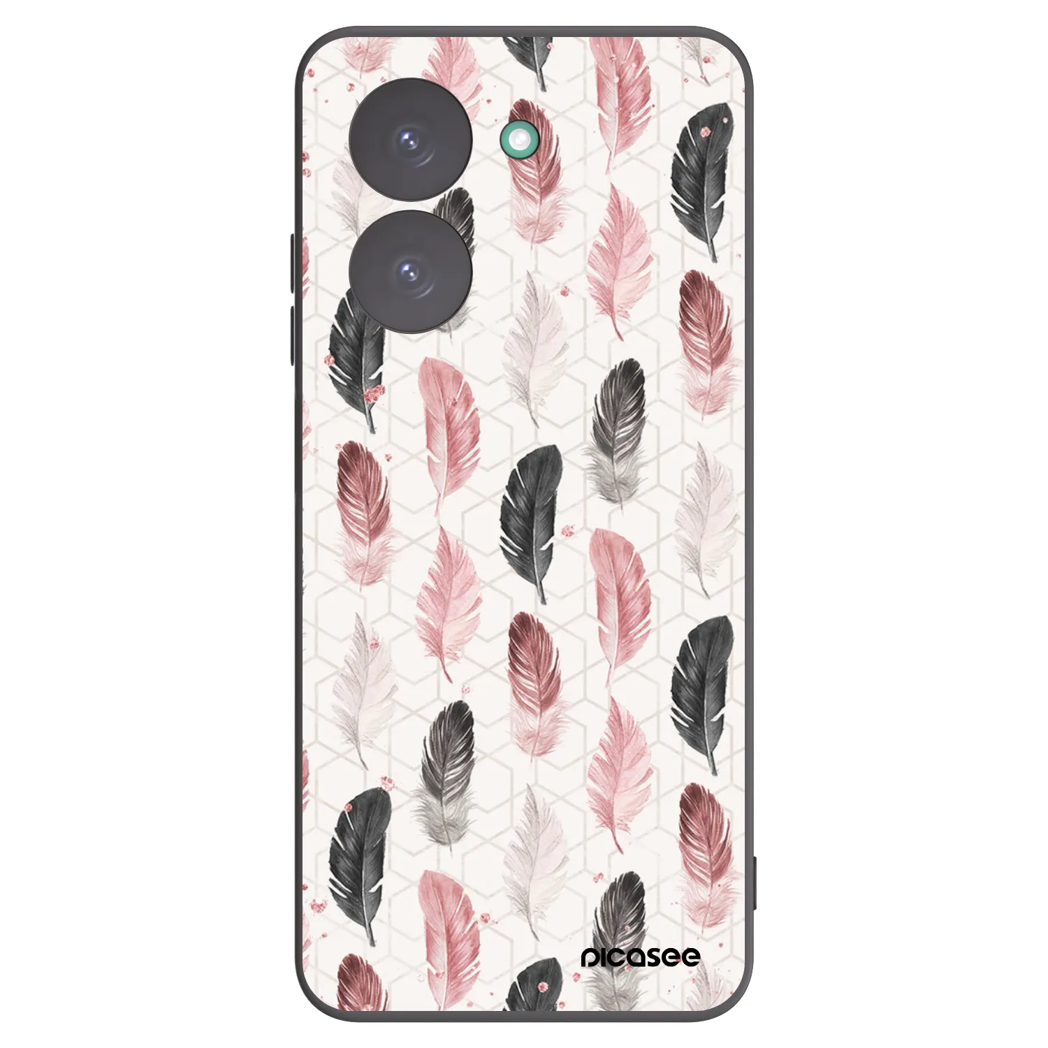 Picasee crna silikonska maskica za Xiaomi Redmi A5 - Feather 2