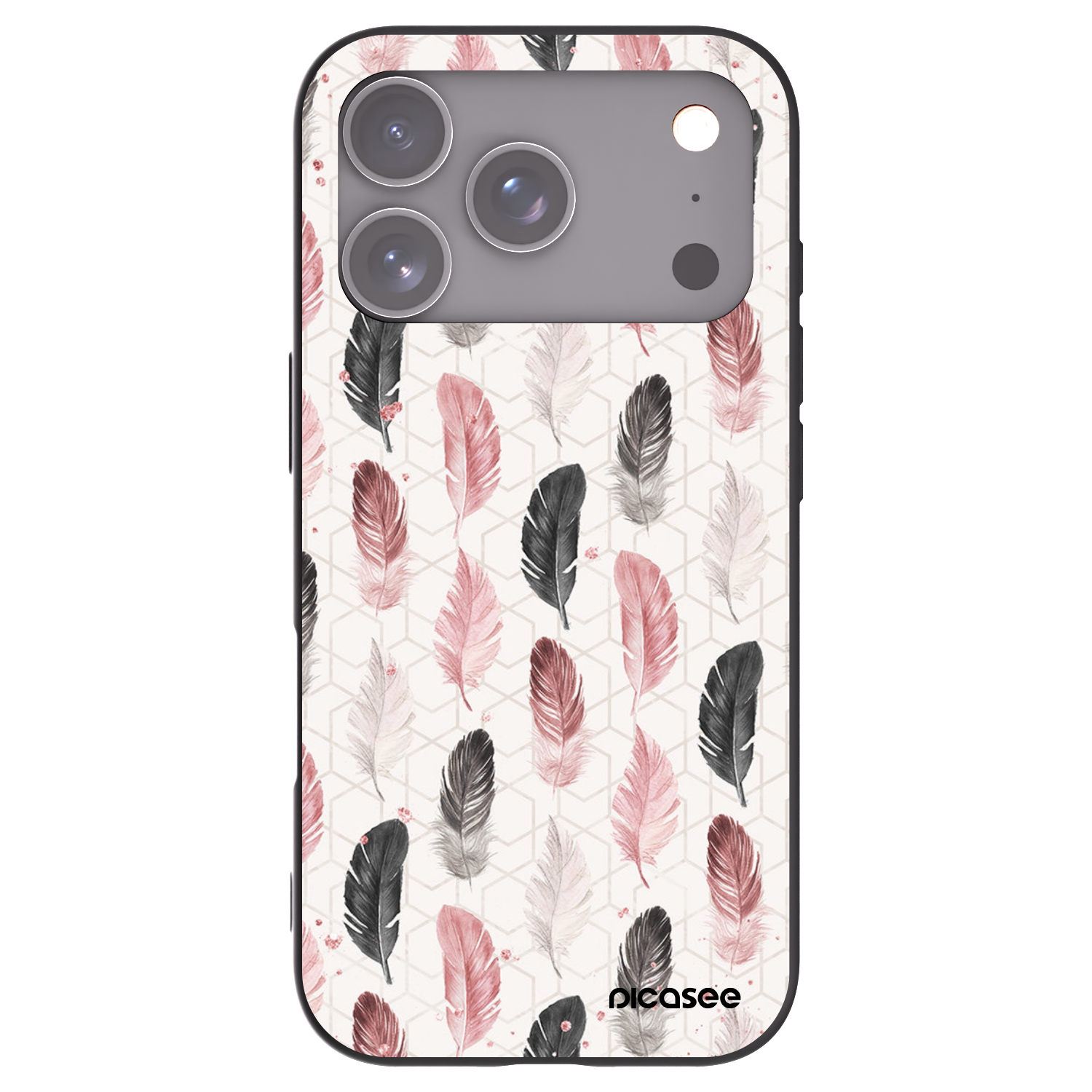 Picasee crna silikonska maskica za Apple iPhone 17 Pro - Feather 2
