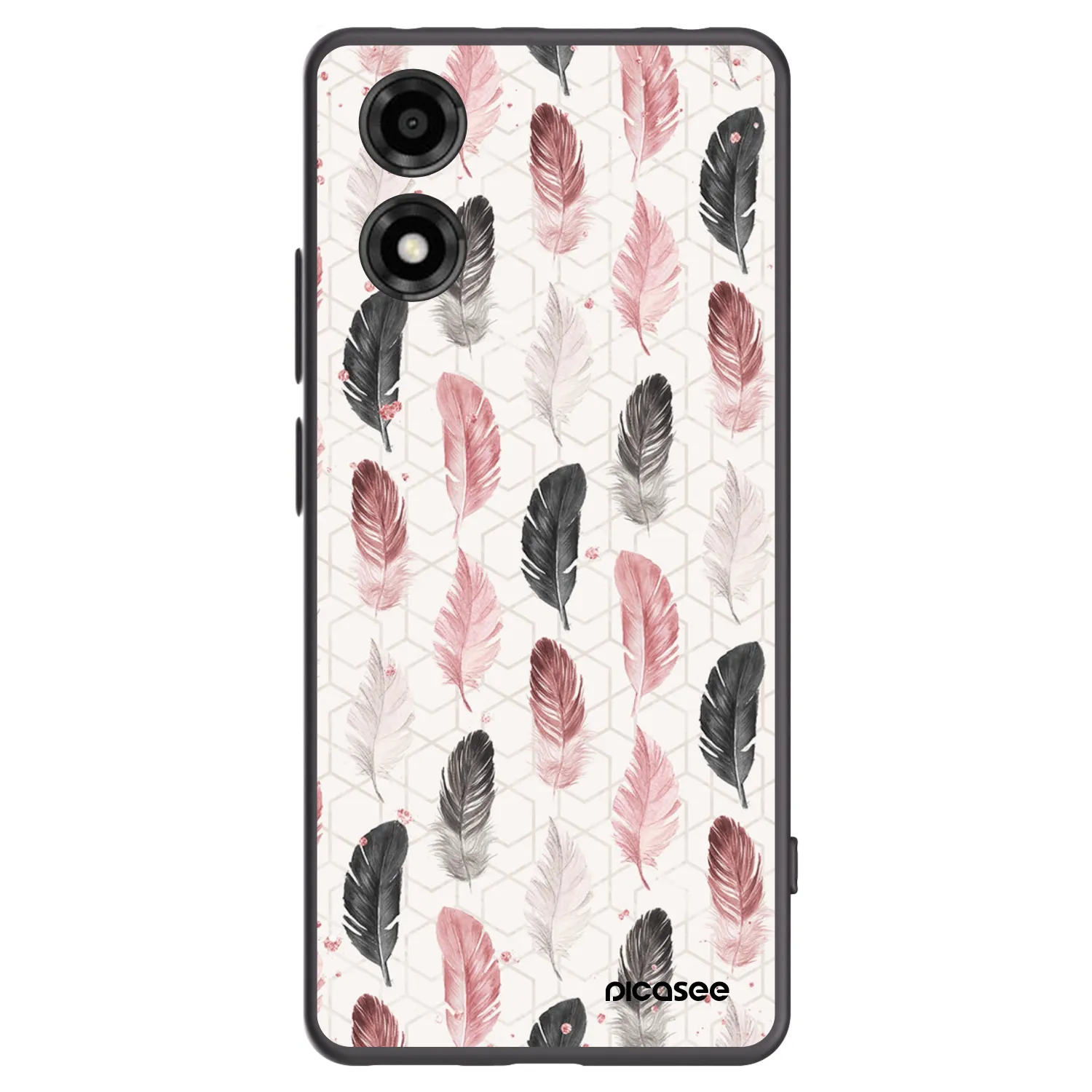 Picasee crna silikonska maskica za Motorola Moto E14 - Feather 2
