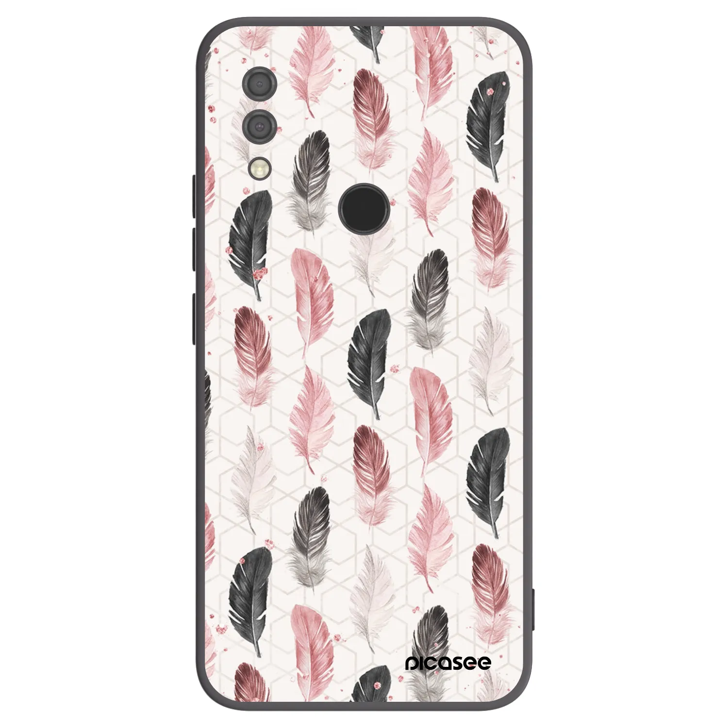 Picasee crna silikonska maskica za Xiaomi Redmi 7 - Feather 2