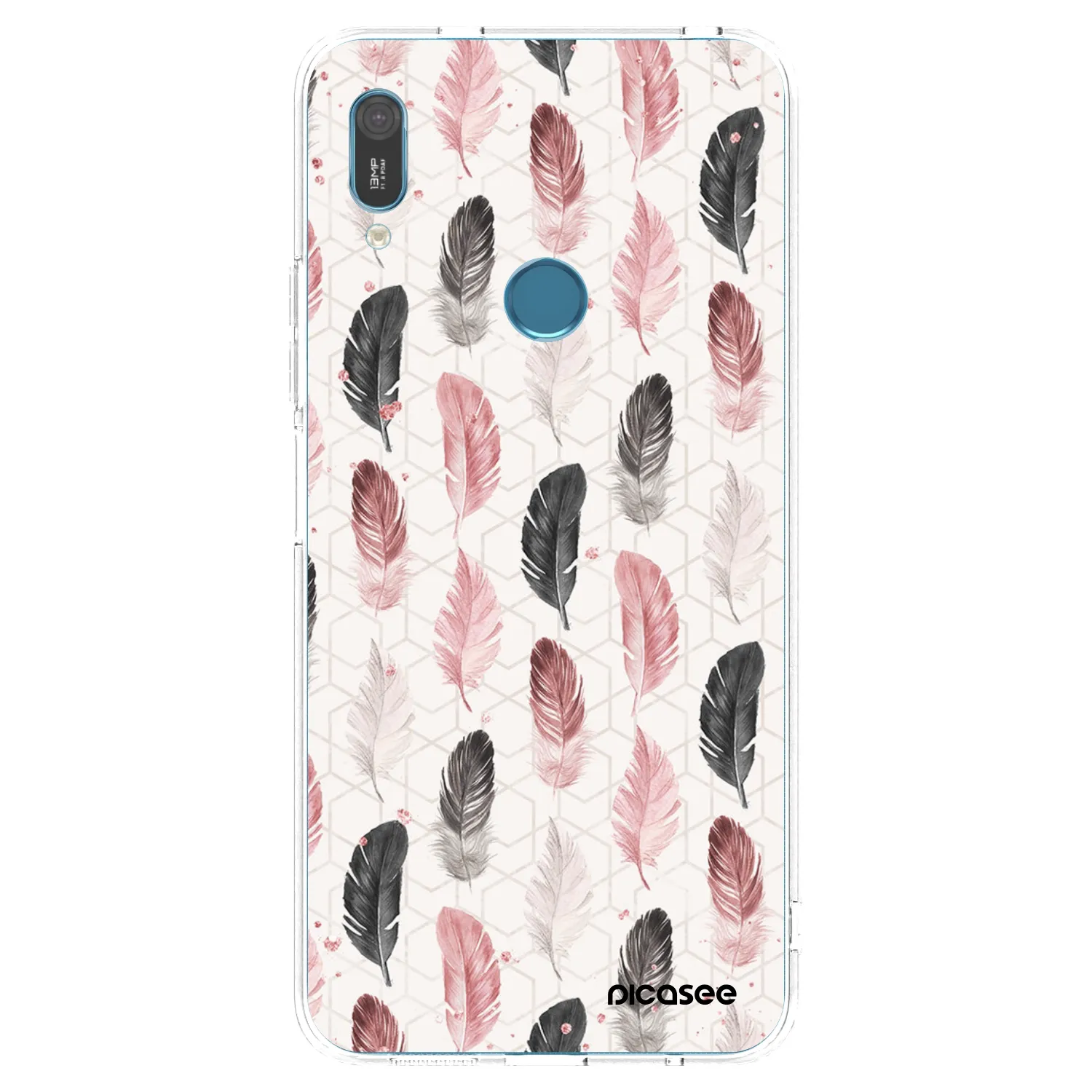 Picasee silikonska prozirna maskica za Huawei Y6 2019 - Feather 2