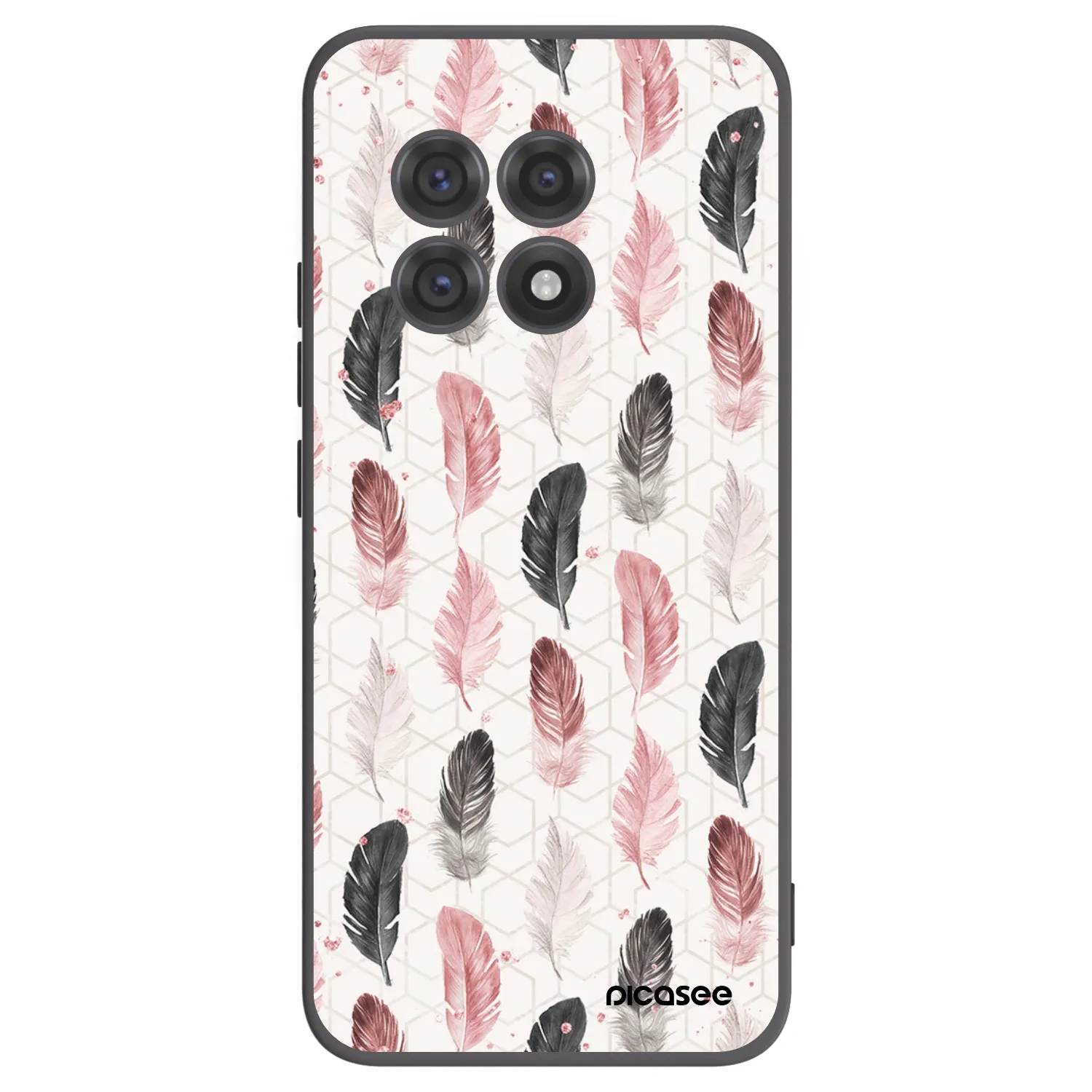 Picasee crna silikonska maskica za OnePlus 13R 5G - Feather 2