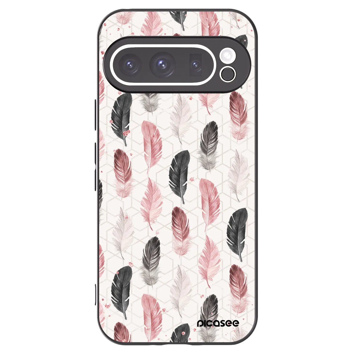 Picasee crna silikonska maskica za Google Pixel 9 Pro XL - Feather 2
