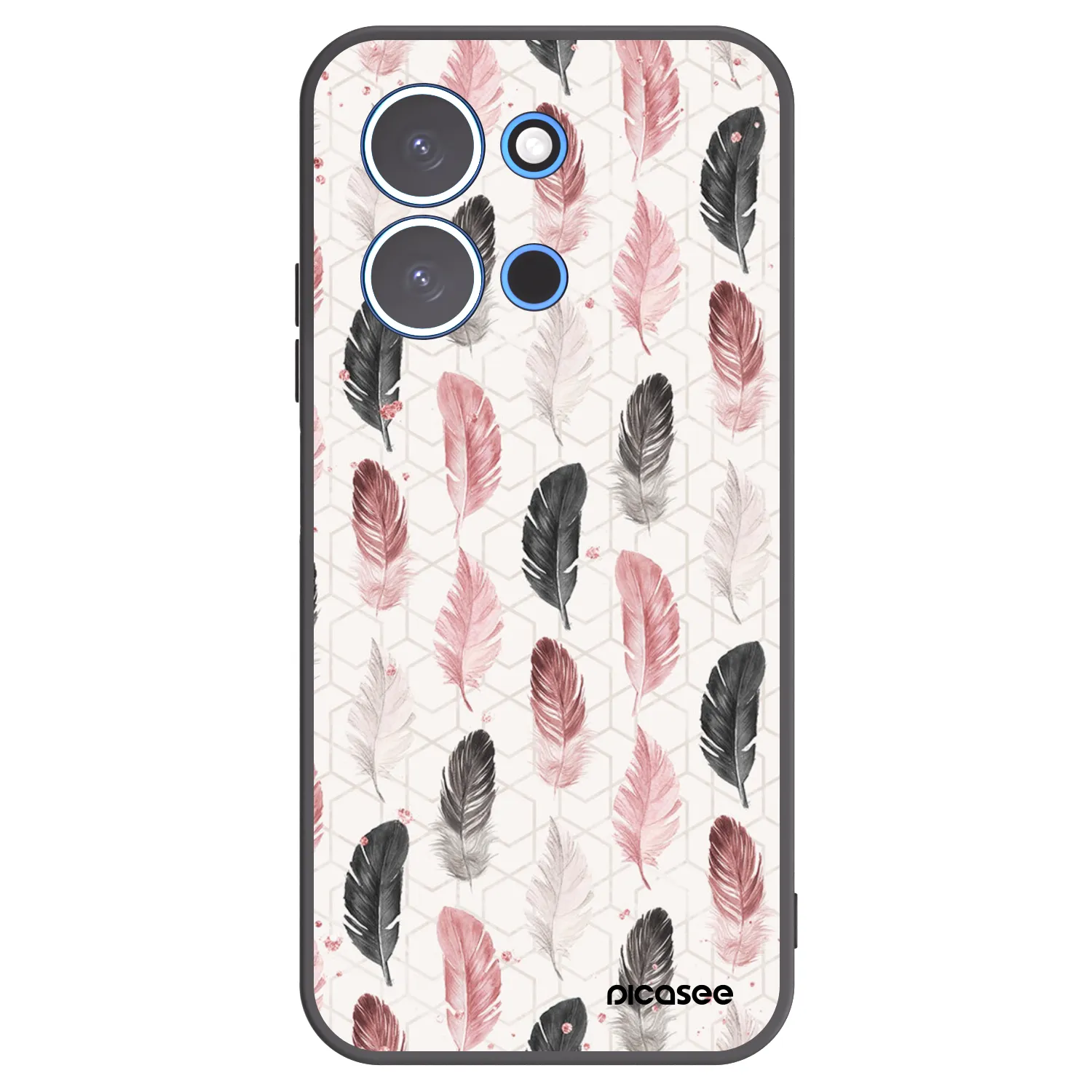 Picasee crna silikonska maskica za Xiaomi Redmi 15C 4G - Feather 2