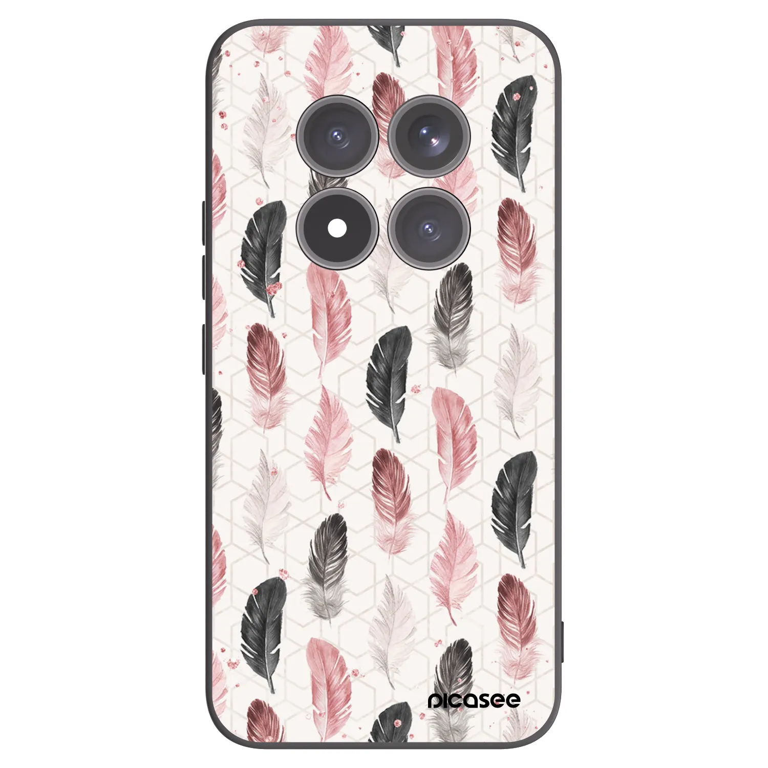 Picasee crna silikonska maskica za Xiaomi Redmi Note 15 Pro+ - Feather 2