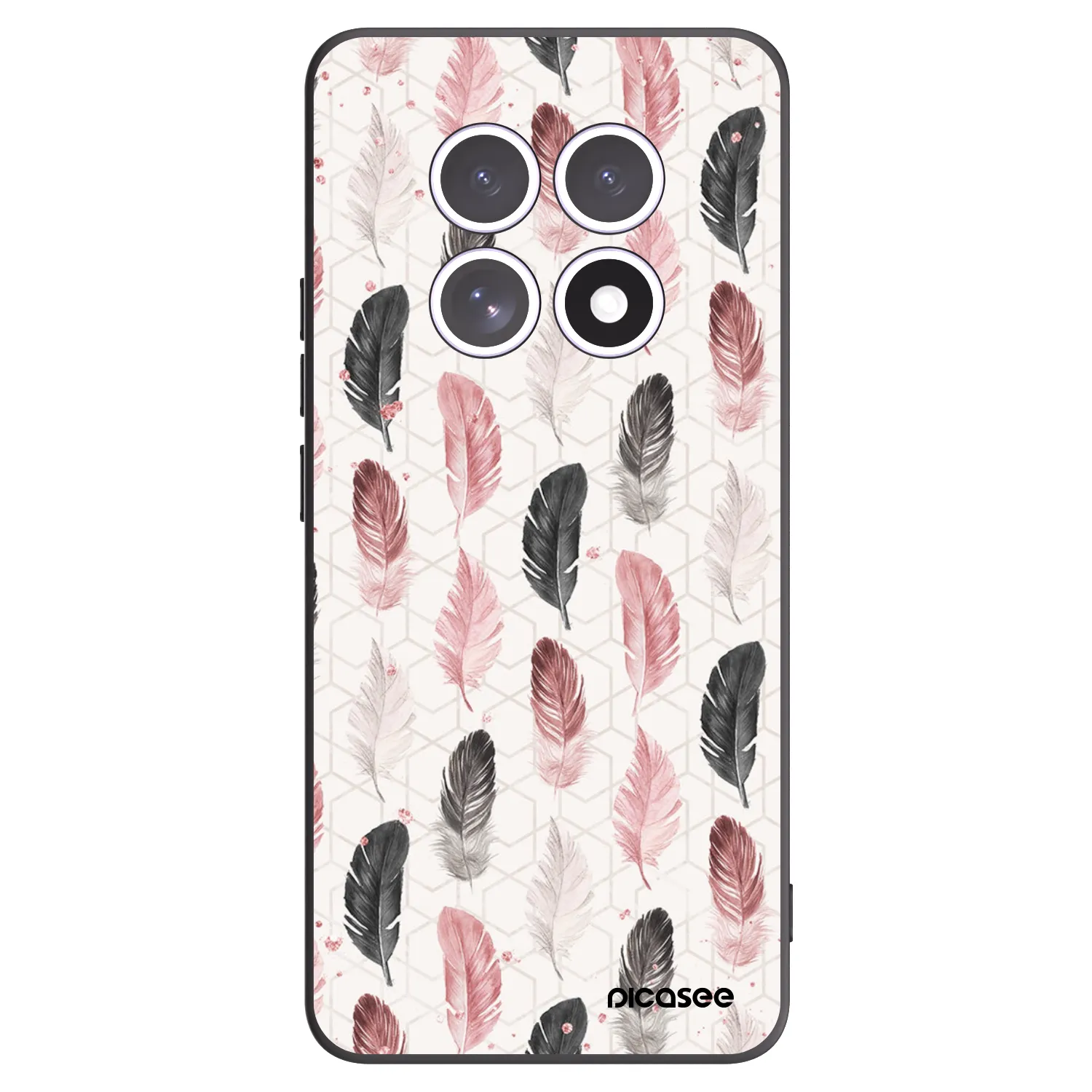 Picasee crna silikonska maskica za Xiaomi Redmi Note 15 - Feather 2