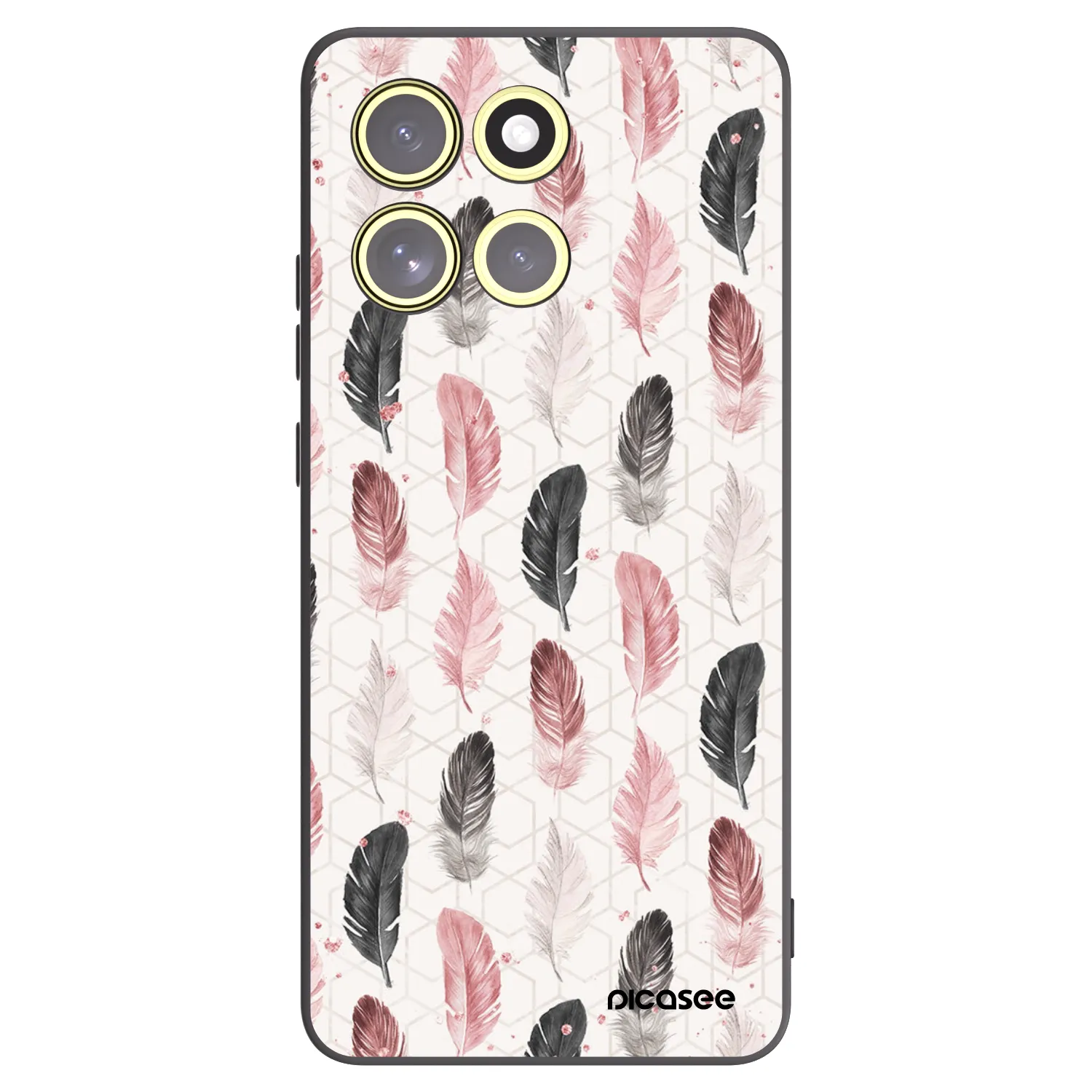 Picasee crna silikonska maskica za Motorola Moto G86 Power 5G - Feather 2