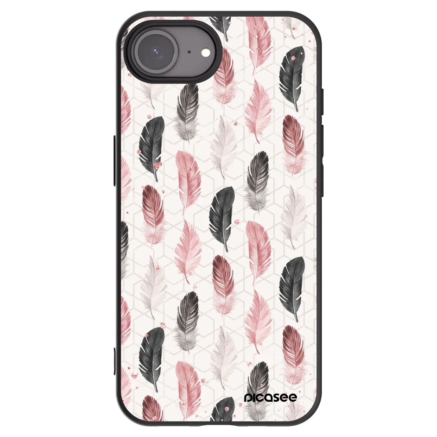 Picasee crna silikonska maskica za Apple iPhone 17e - Feather 2