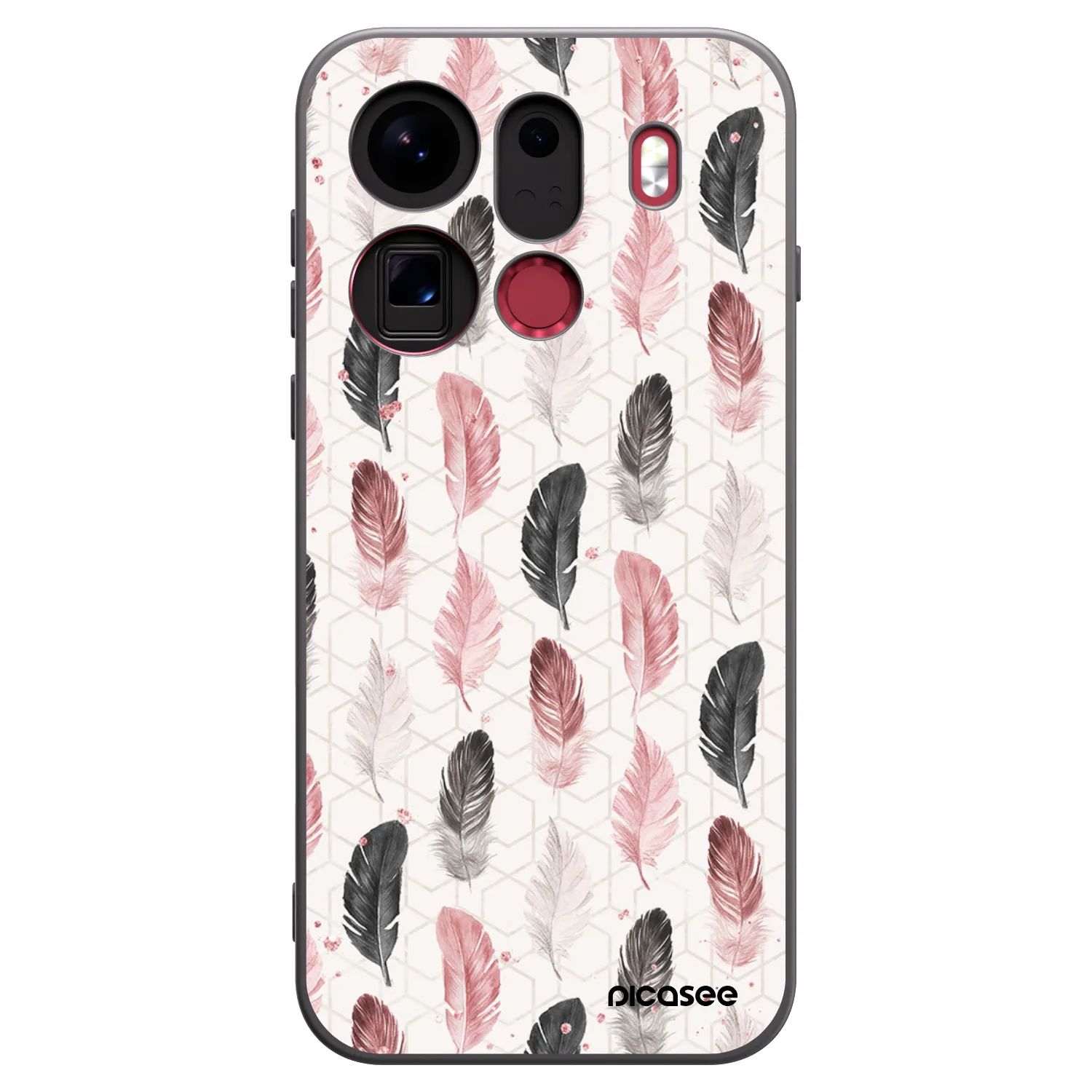 Picasee crna silikonska maskica za OPPO Find X9 Pro - Feather 2