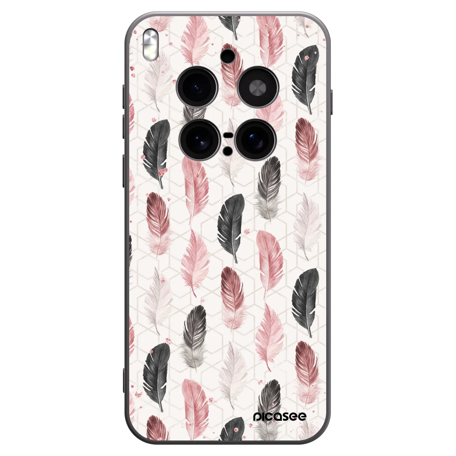 Picasee crna silikonska maskica za Vivo X300 Pro - Feather 2