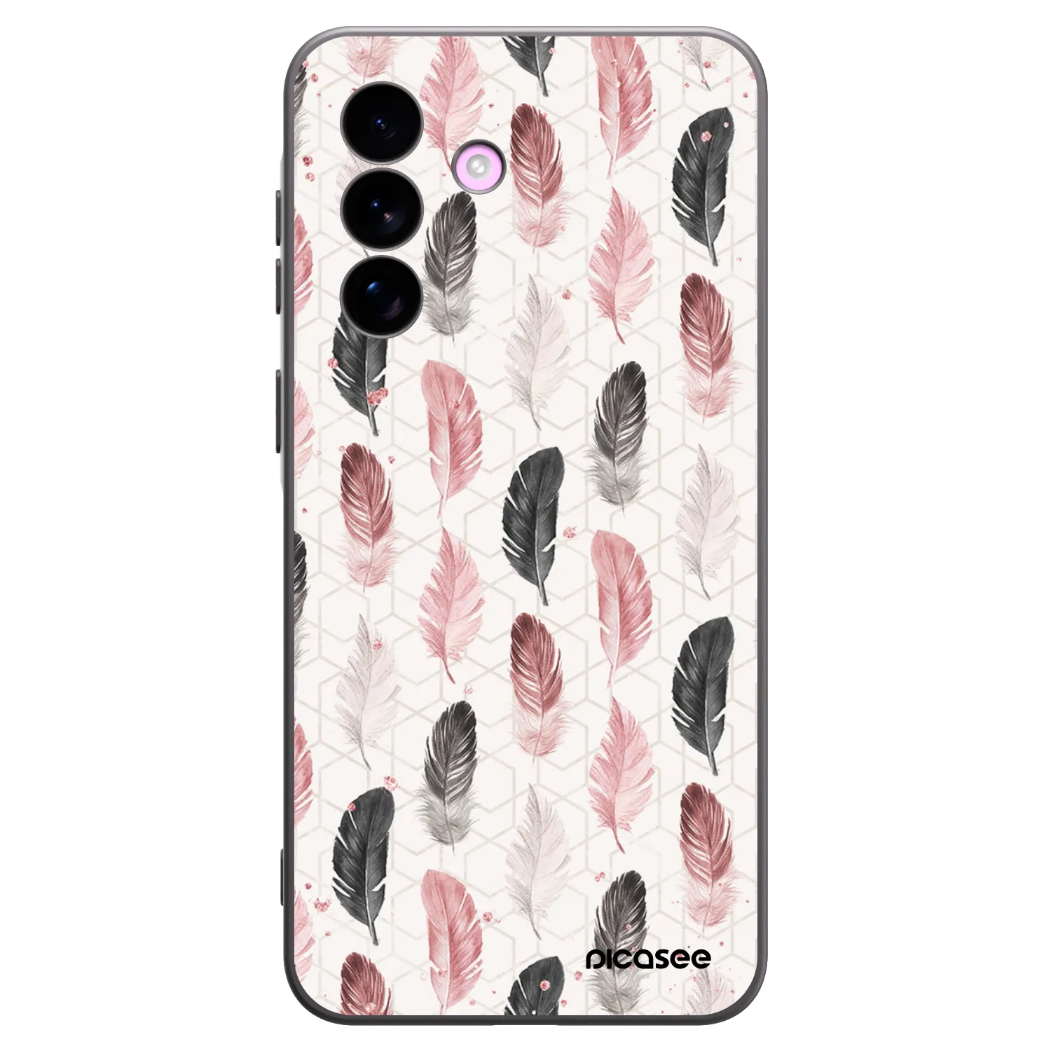 Picasee crna silikonska maskica za Samsung Galaxy A57 5G - Feather 2