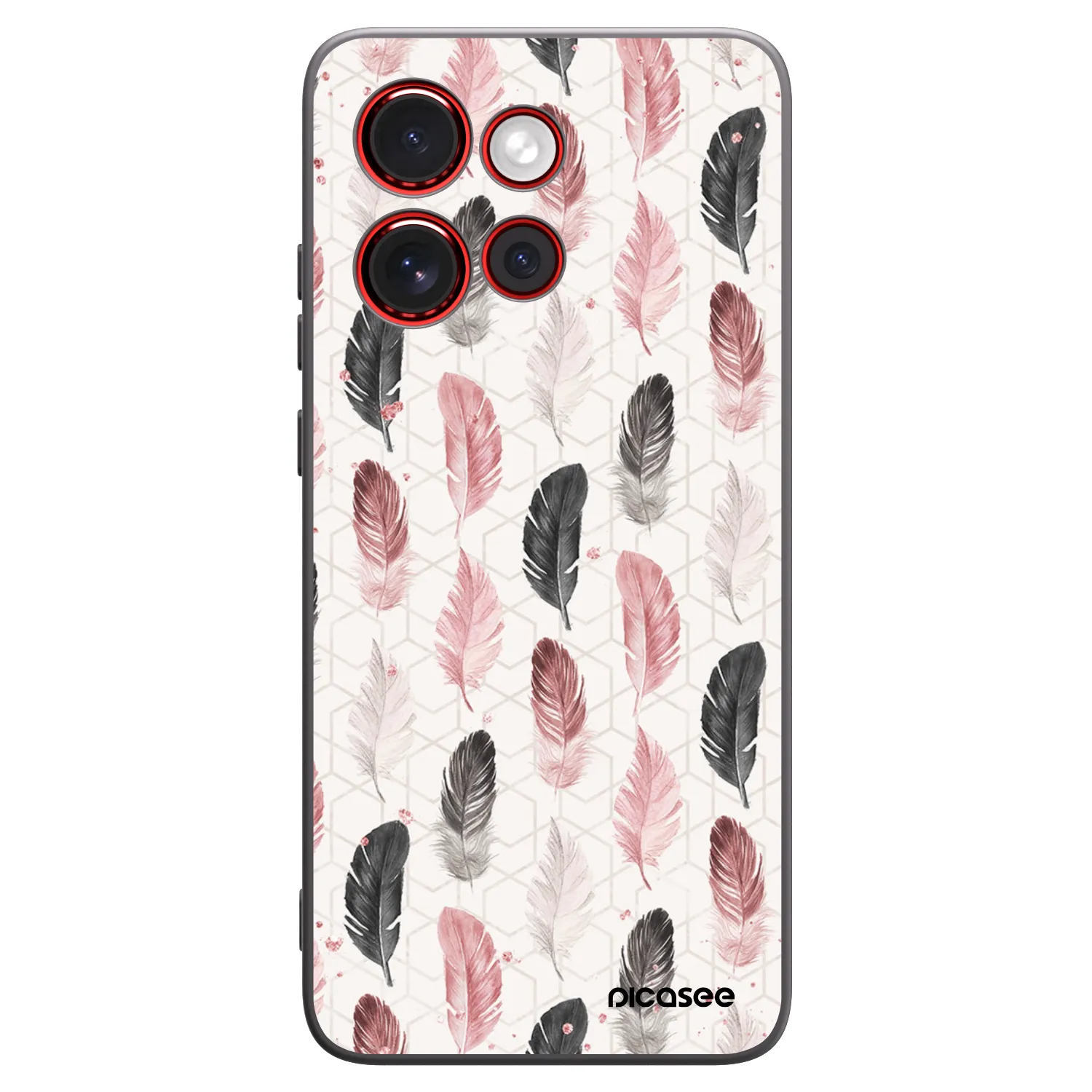 Picasee crna silikonska maskica za Motorola Edge 60 Neo 5G - Feather 2