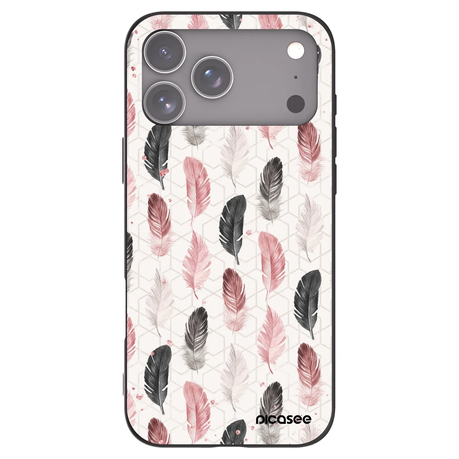 Picasee crna silikonska maskica za Apple iPhone 18 Pro Max - Feather 2