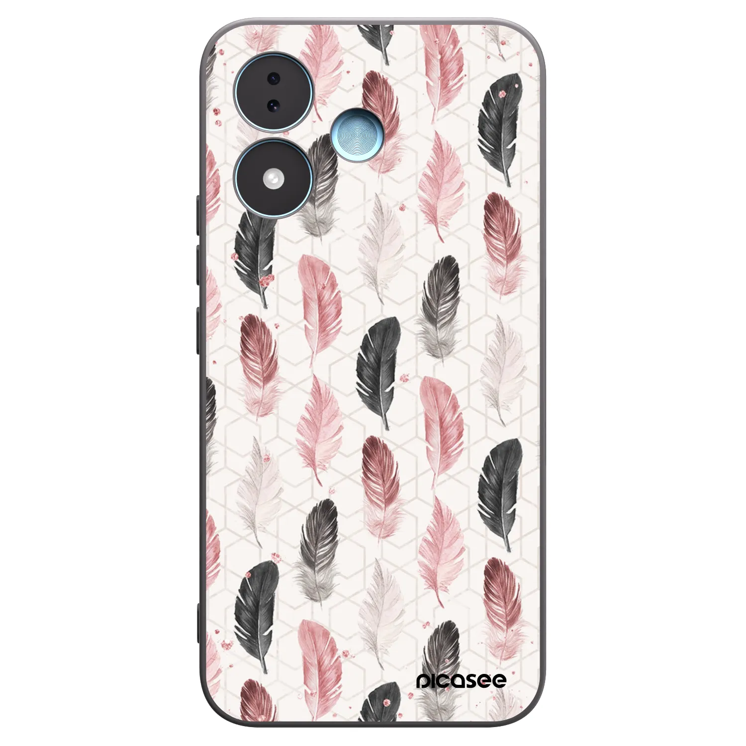 Picasee crna silikonska maskica za Xiaomi Redmi Note 17 5G - Feather 2
