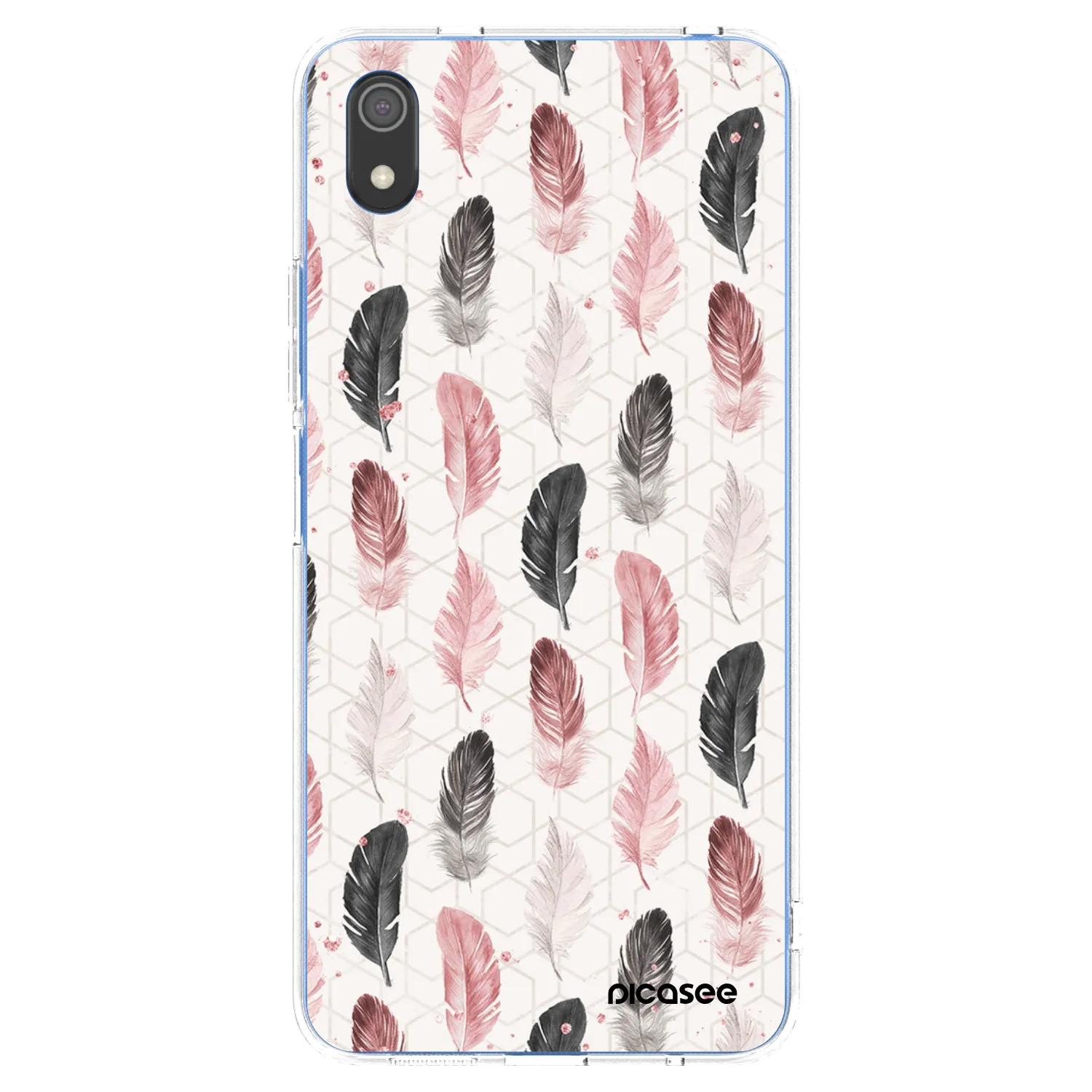 Picasee silikonska prozirna maskica za Xiaomi Redmi 7A - Feather 2