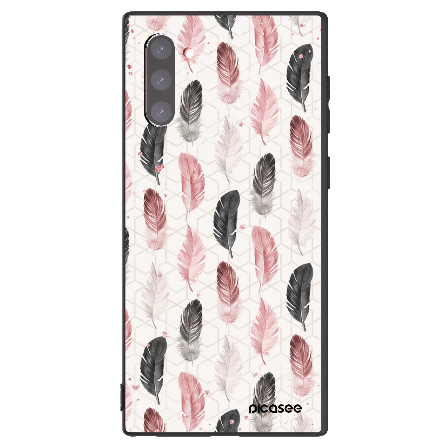 Picasee crna silikonska maskica za Samsung Galaxy Note 10 N970F - Feather 2