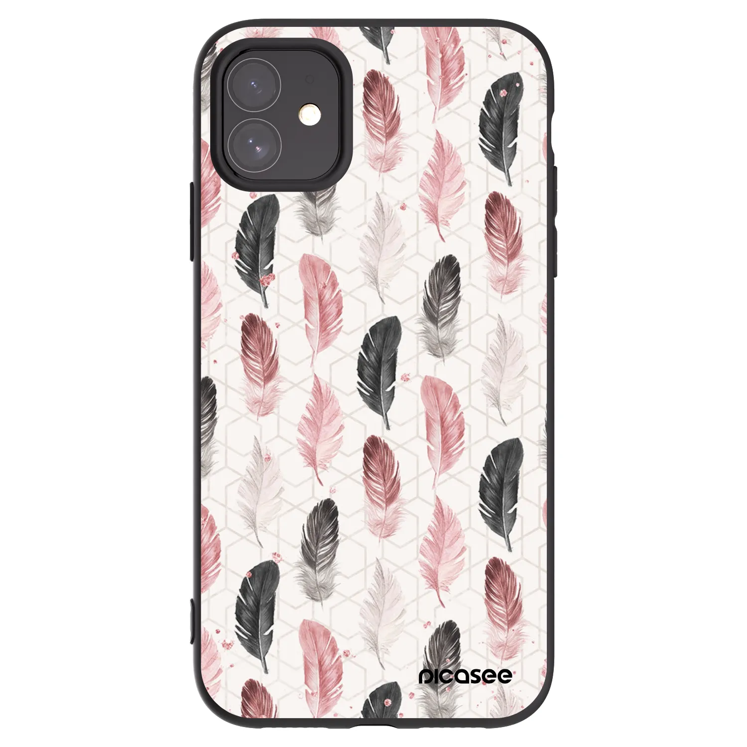 Picasee crna silikonska maskica za Apple iPhone 11 - Feather 2