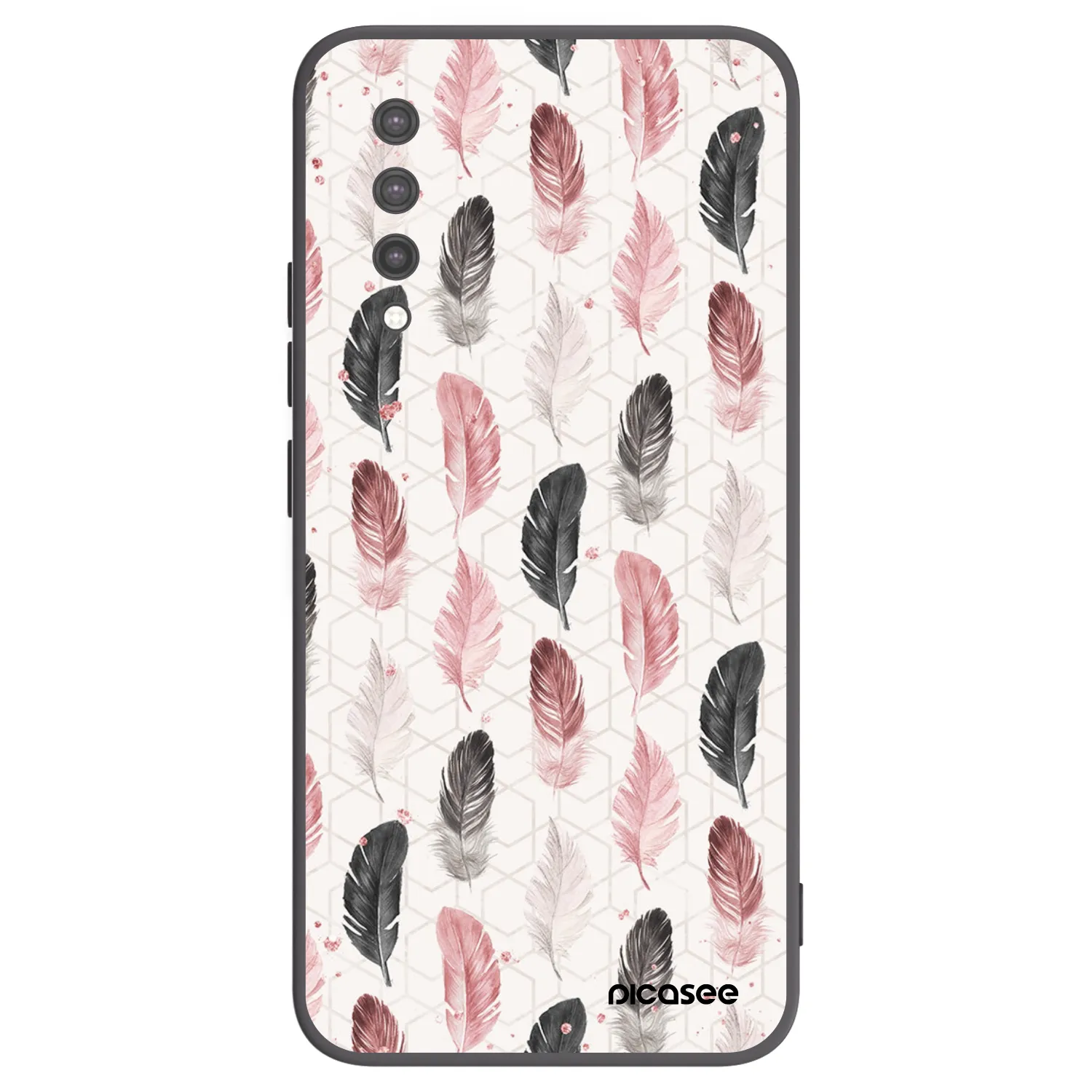 Picasee crna silikonska maskica za Xiaomi Mi 9 Lite - Feather 2