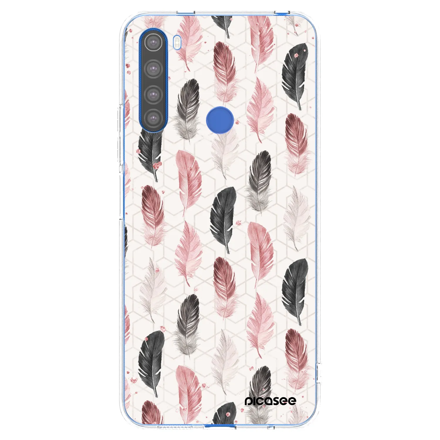 Picasee silikonska prozirna maskica za Xiaomi Redmi Note 8T - Feather 2