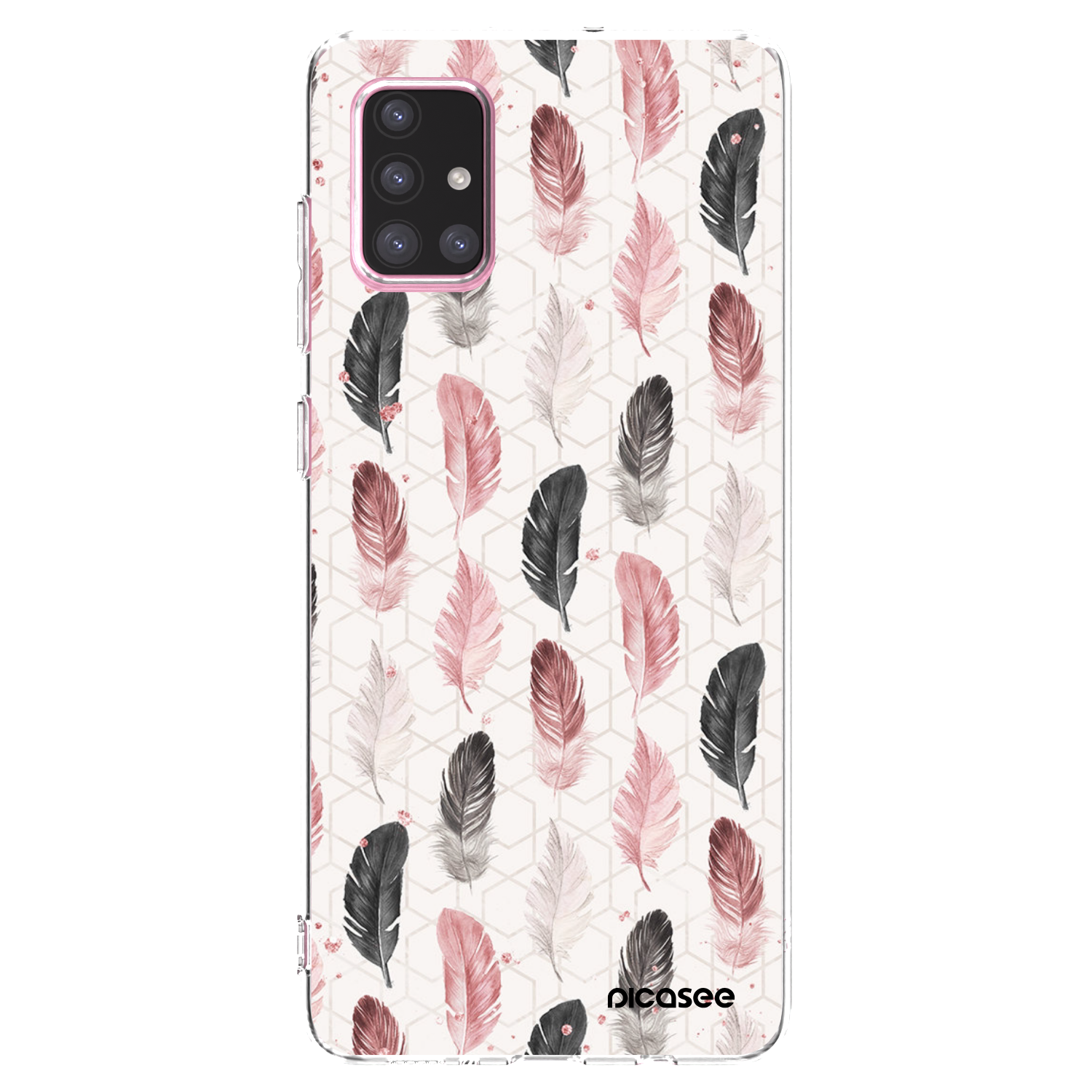 Picasee silikonska prozirna maskica za Samsung Galaxy A71 A715F - Feather 2