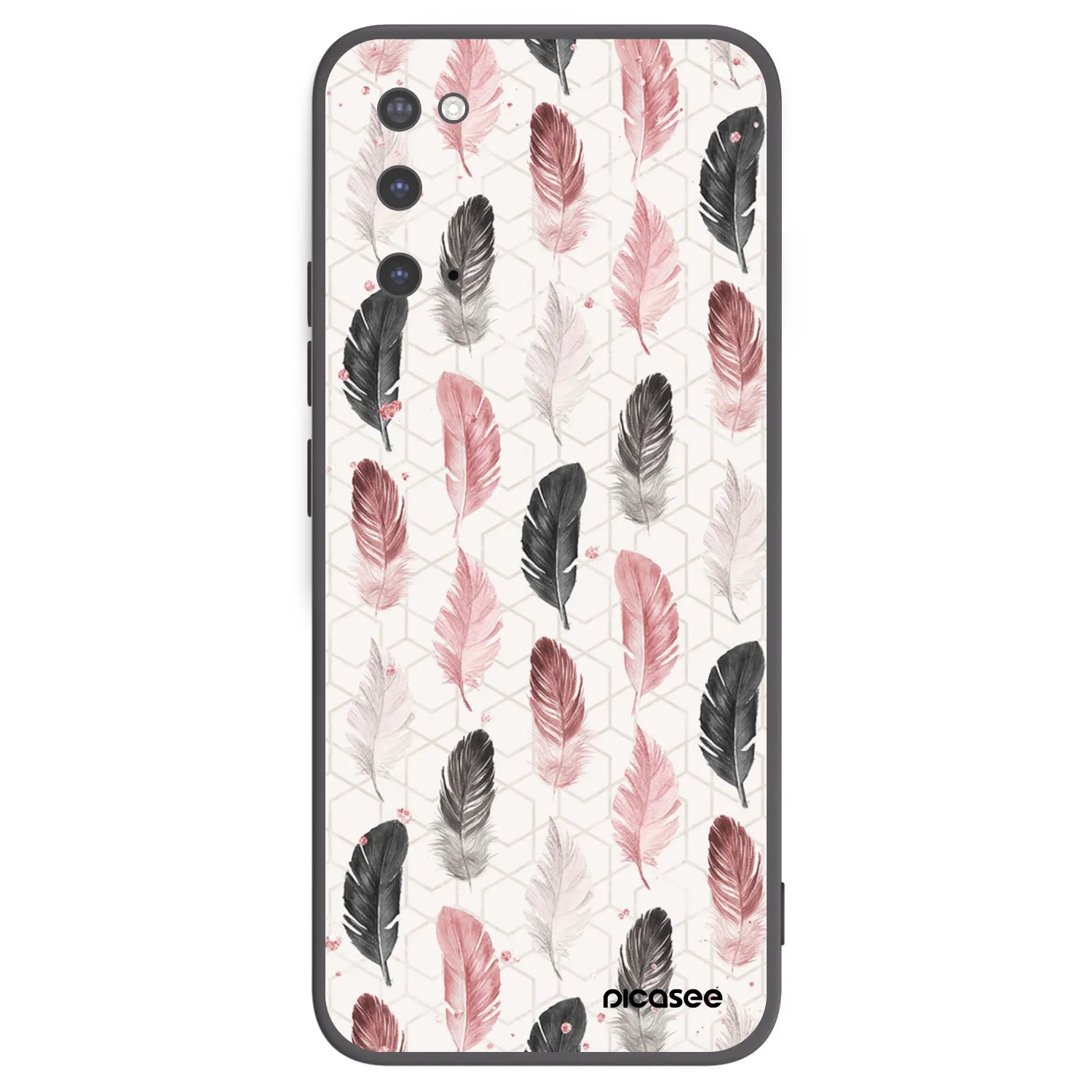 Picasee crna silikonska maskica za Samsung Galaxy S20 G980F - Feather 2