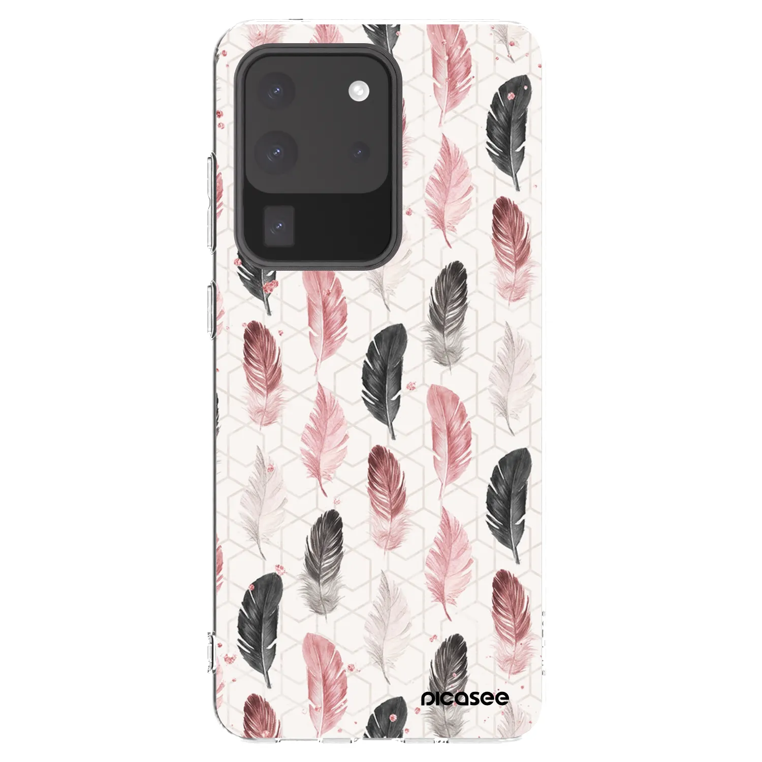 Picasee silikonska prozirna maskica za Samsung Galaxy S20 Ultra 5G G988F - Feather 2