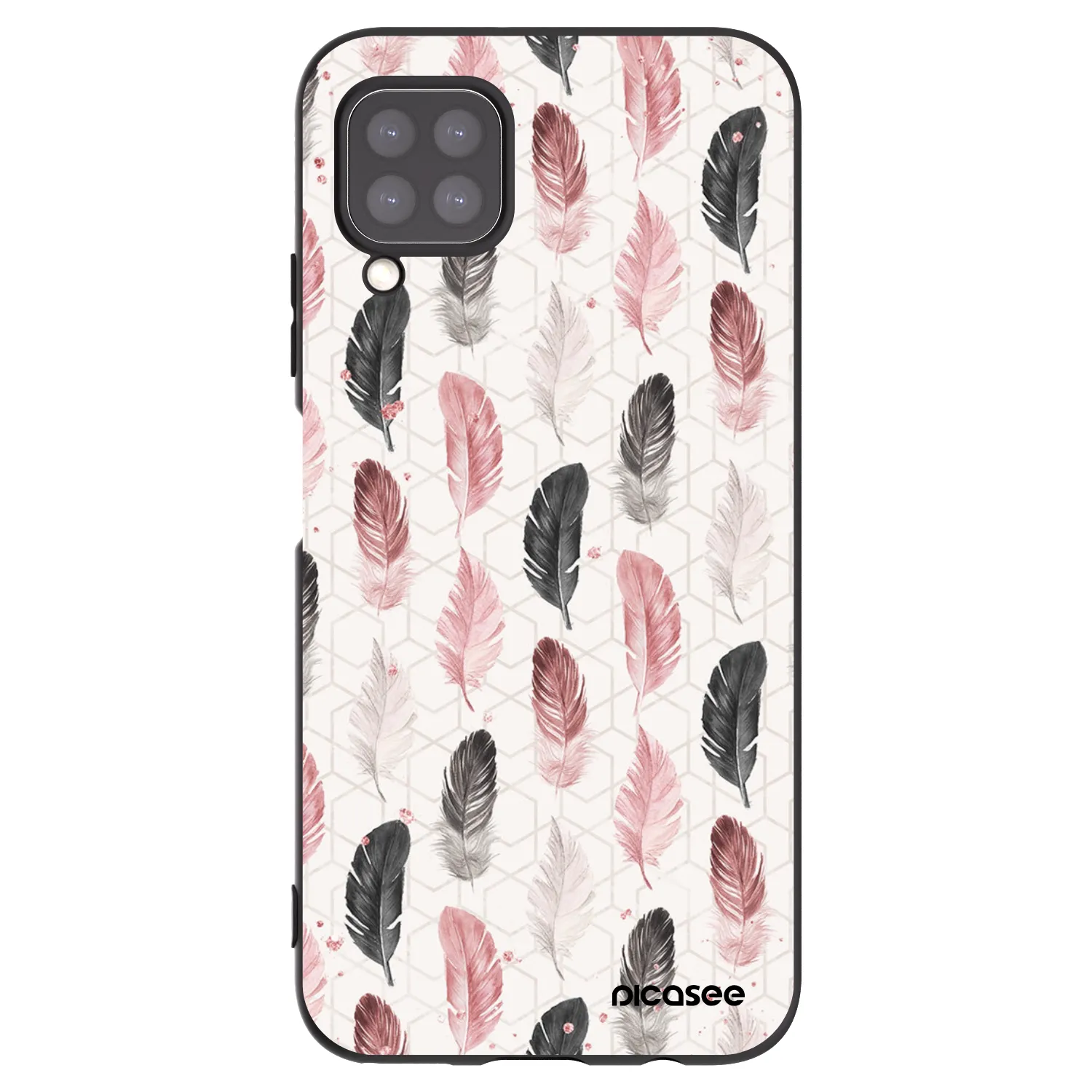 Picasee crna silikonska maskica za Huawei P40 Lite - Feather 2