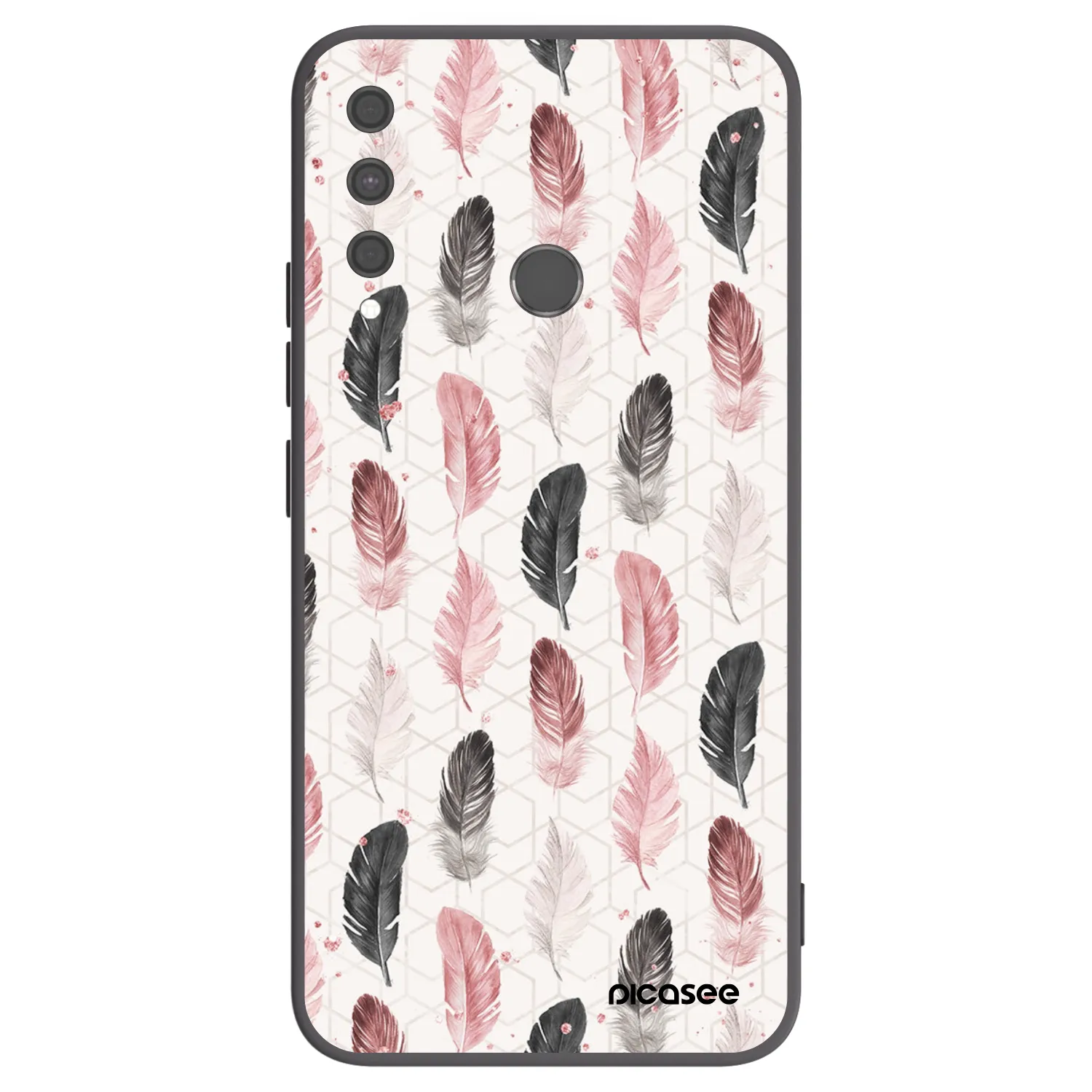 Picasee crna silikonska maskica za Huawei P40 Lite E - Feather 2