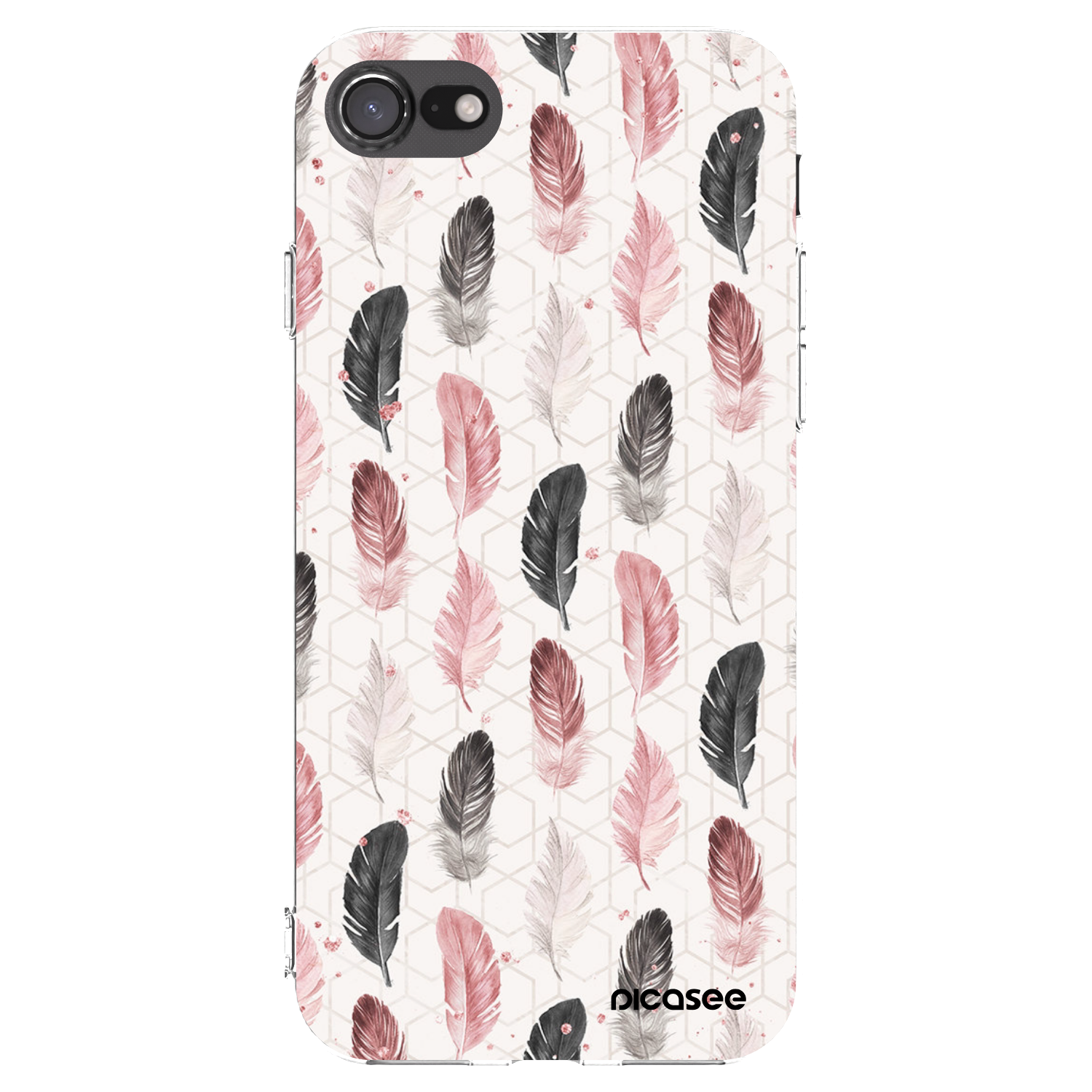 Picasee silikonska prozirna maskica za Apple iPhone SE 2020 - Feather 2