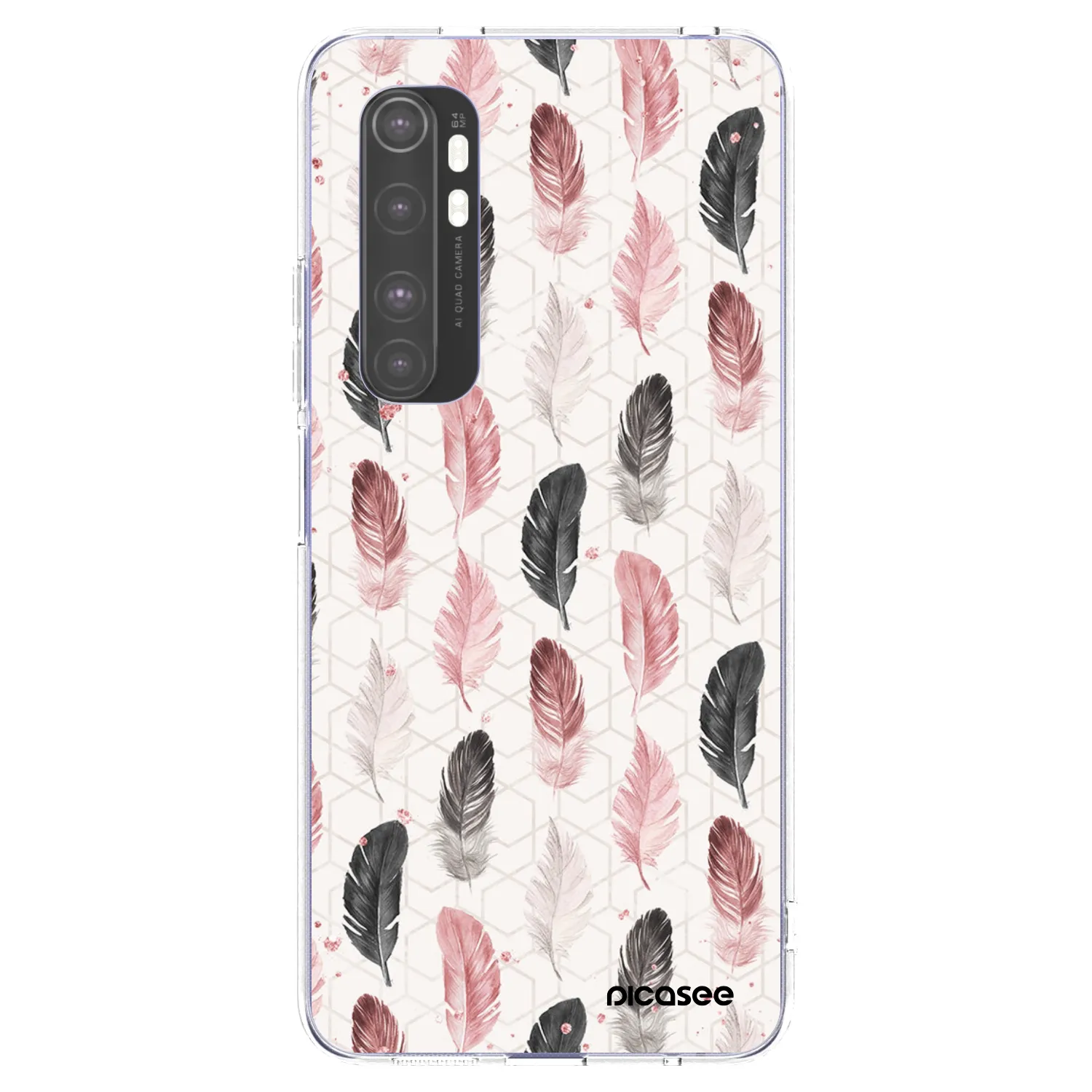 Picasee silikonska prozirna maskica za Xiaomi Mi Note 10 Lite - Feather 2