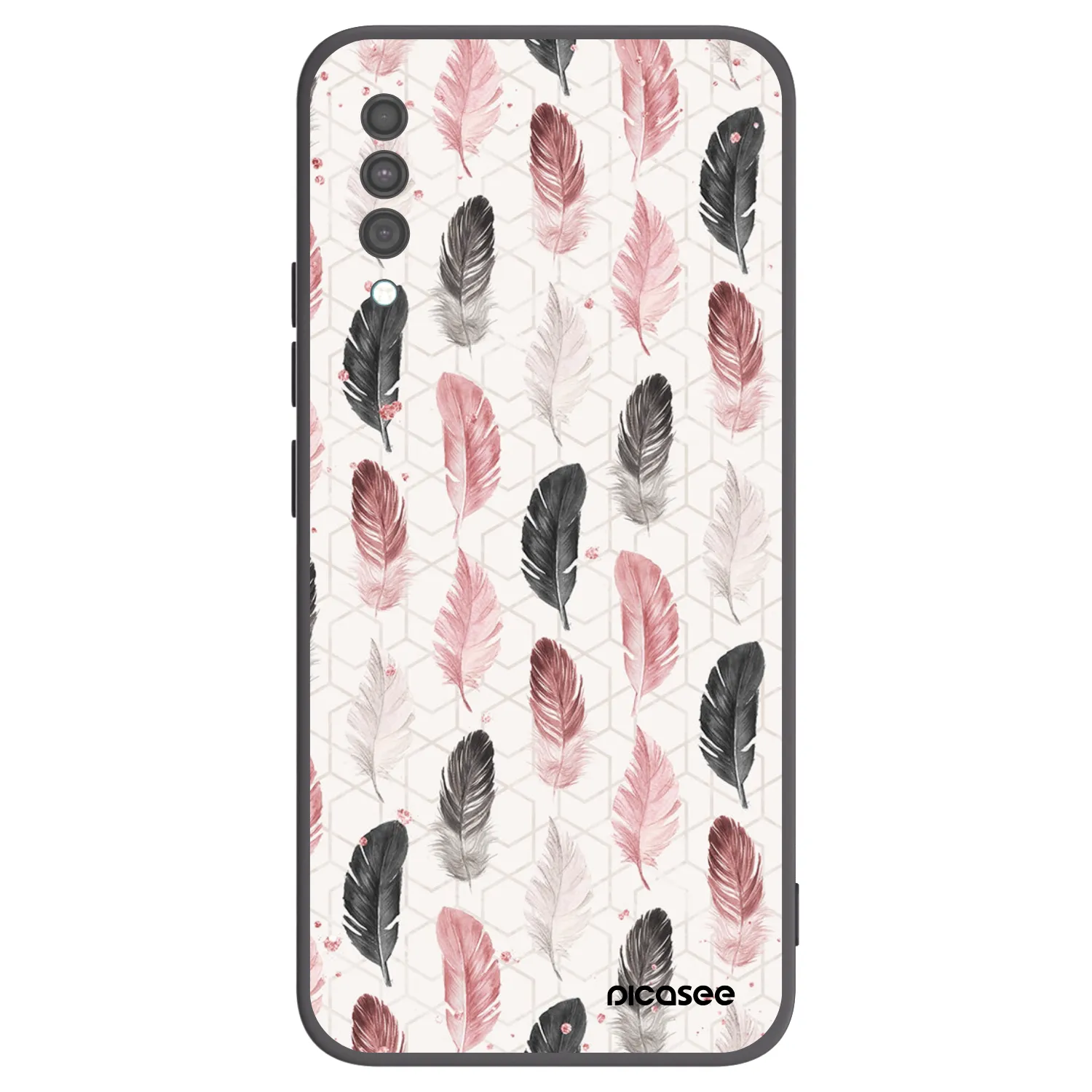 Picasee crna silikonska maskica za Samsung Galaxy A30s A307F - Feather 2