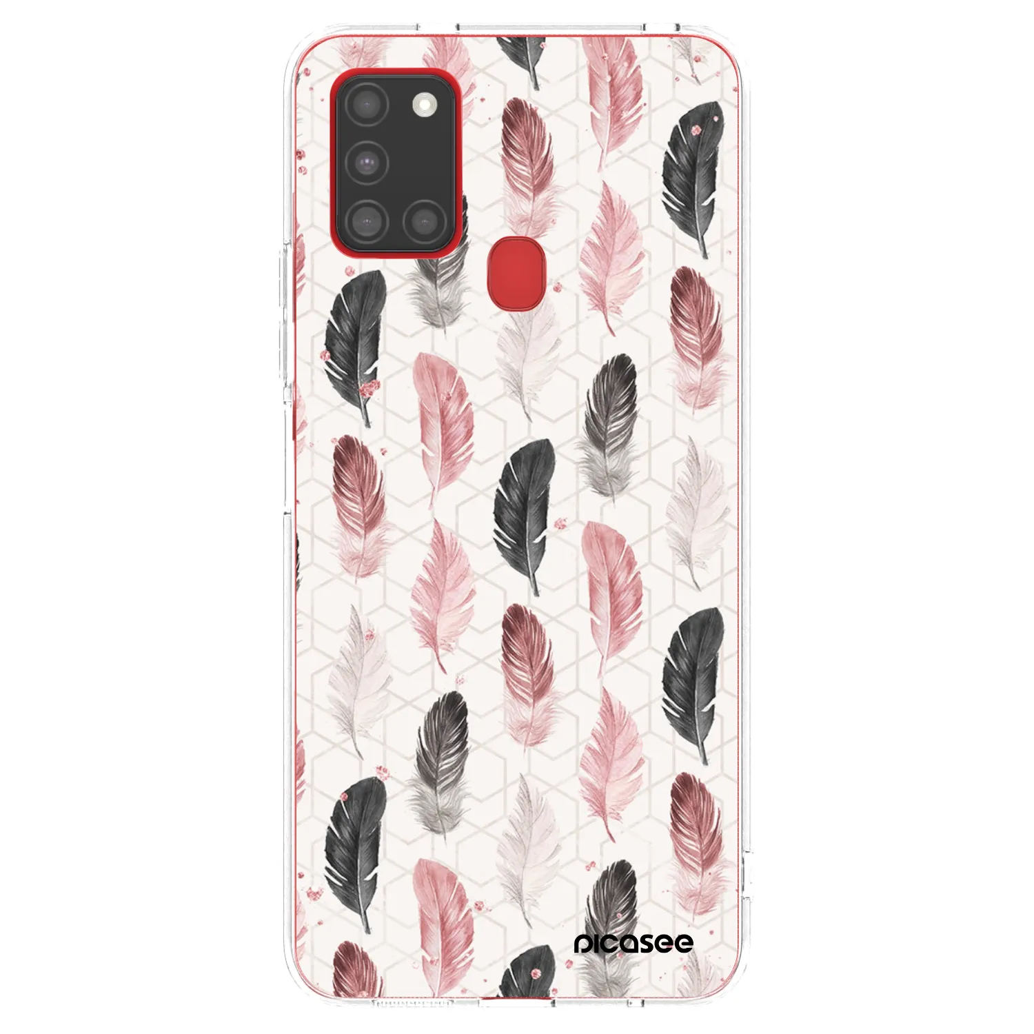 Picasee silikonska prozirna maskica za Samsung Galaxy A21s - Feather 2