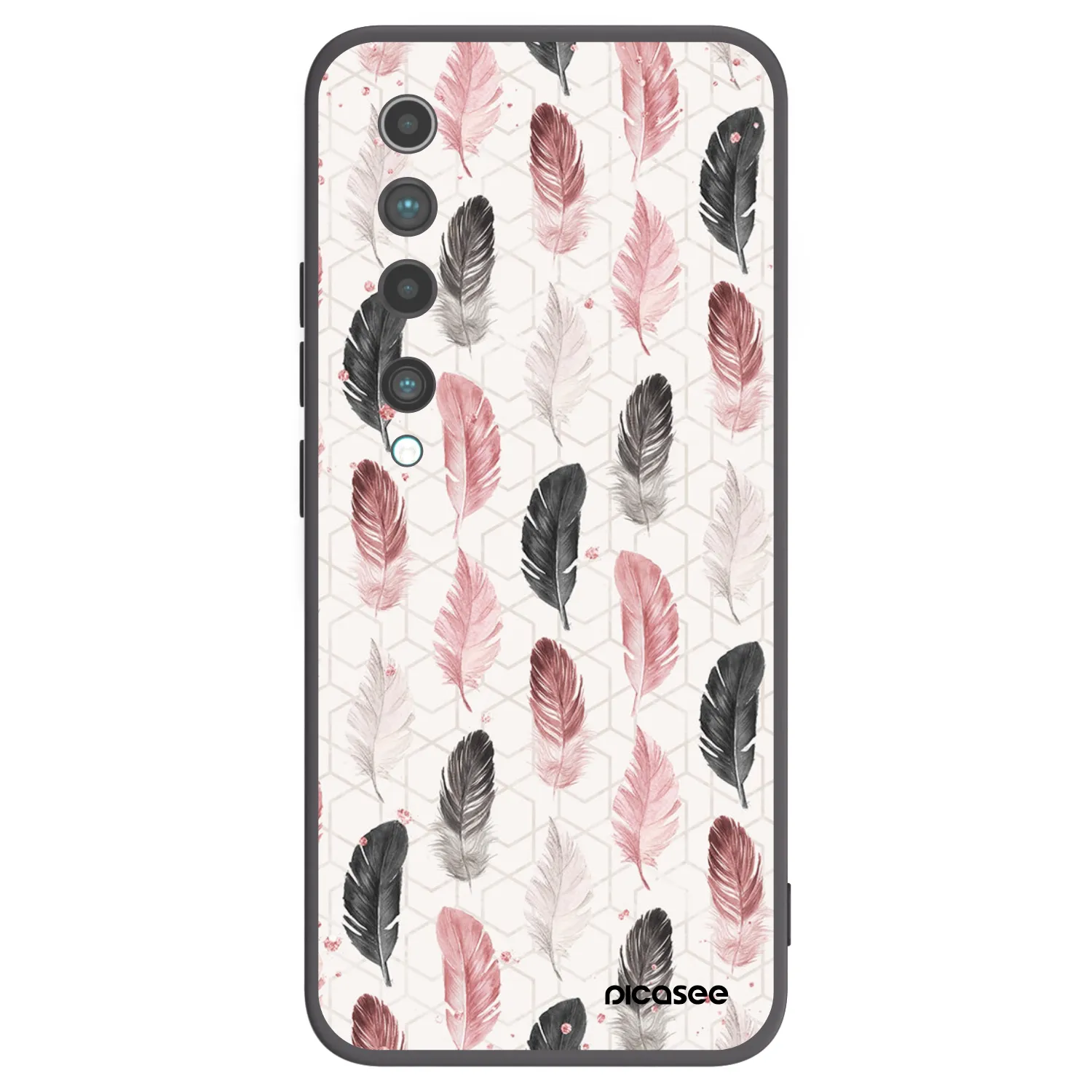 Picasee crna silikonska maskica za Xiaomi Mi 10 - Feather 2