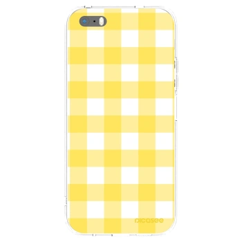 Picasee silikonska prozirna maskica za Apple iPhone 5/5S/SE - Gride lemon