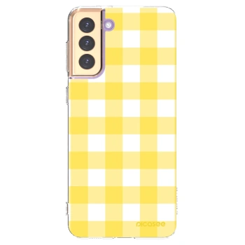 Picasee silikonska prozirna maskica za Samsung Galaxy S21+ 5G G996F - Gride lemon