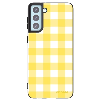 Picasee crna silikonska maskica za Samsung Galaxy S21+ 5G G996F - Gride lemon